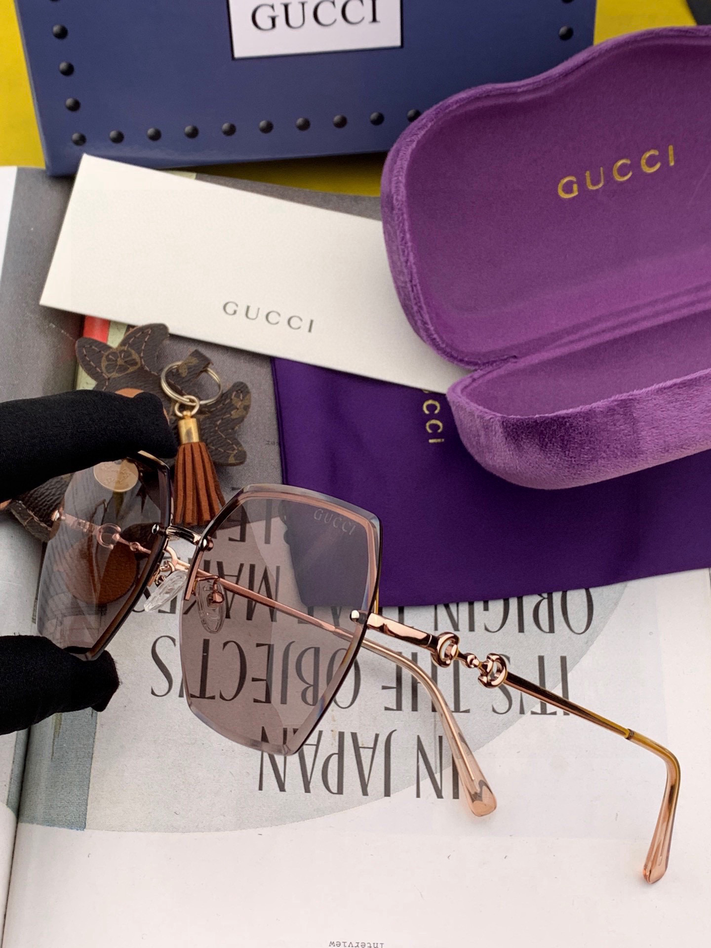  GUCCI-古驰意大利进口🇮🇹2025时尚潮流奢华装饰太阳眼镜 尼龙偏光高清太阳镜明星海报款 超高复杂