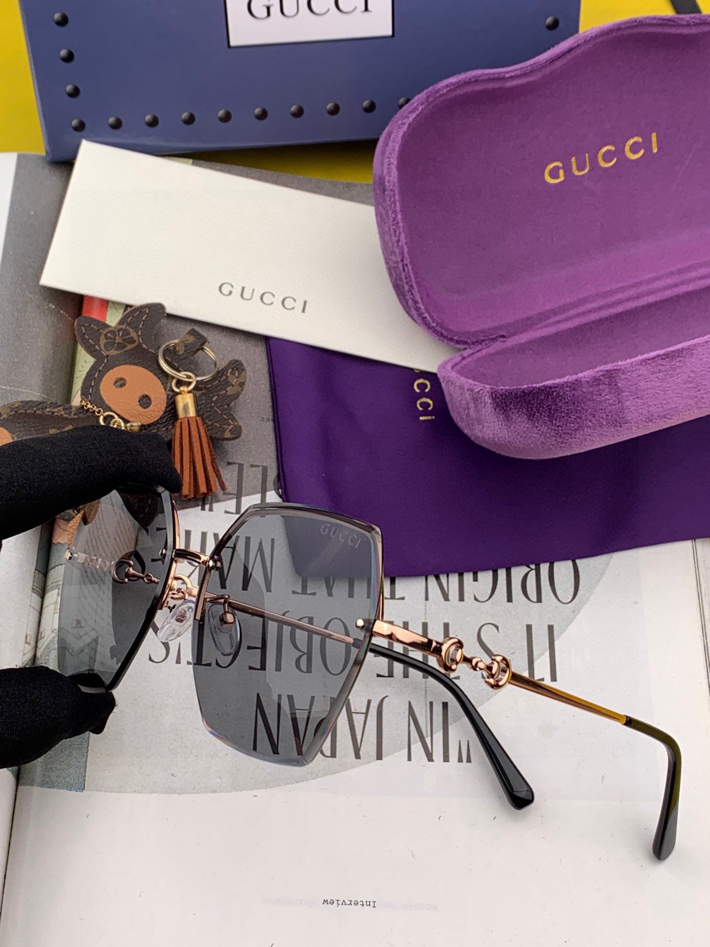  GUCCI-古驰意大利进口🇮🇹2025时尚潮流奢华装饰太阳眼镜 尼龙偏光高清太阳镜明星海报款 超高复杂