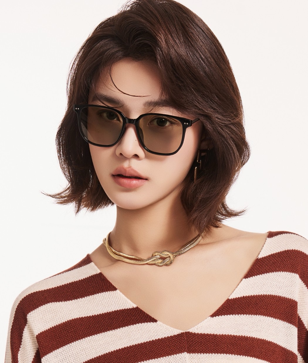 🔺 【GUCCI】2025开春新款 潮流爆款 时尚折叠方框偏光太阳镜 高品质 佩戴舒适 网红潮款墨镜 型