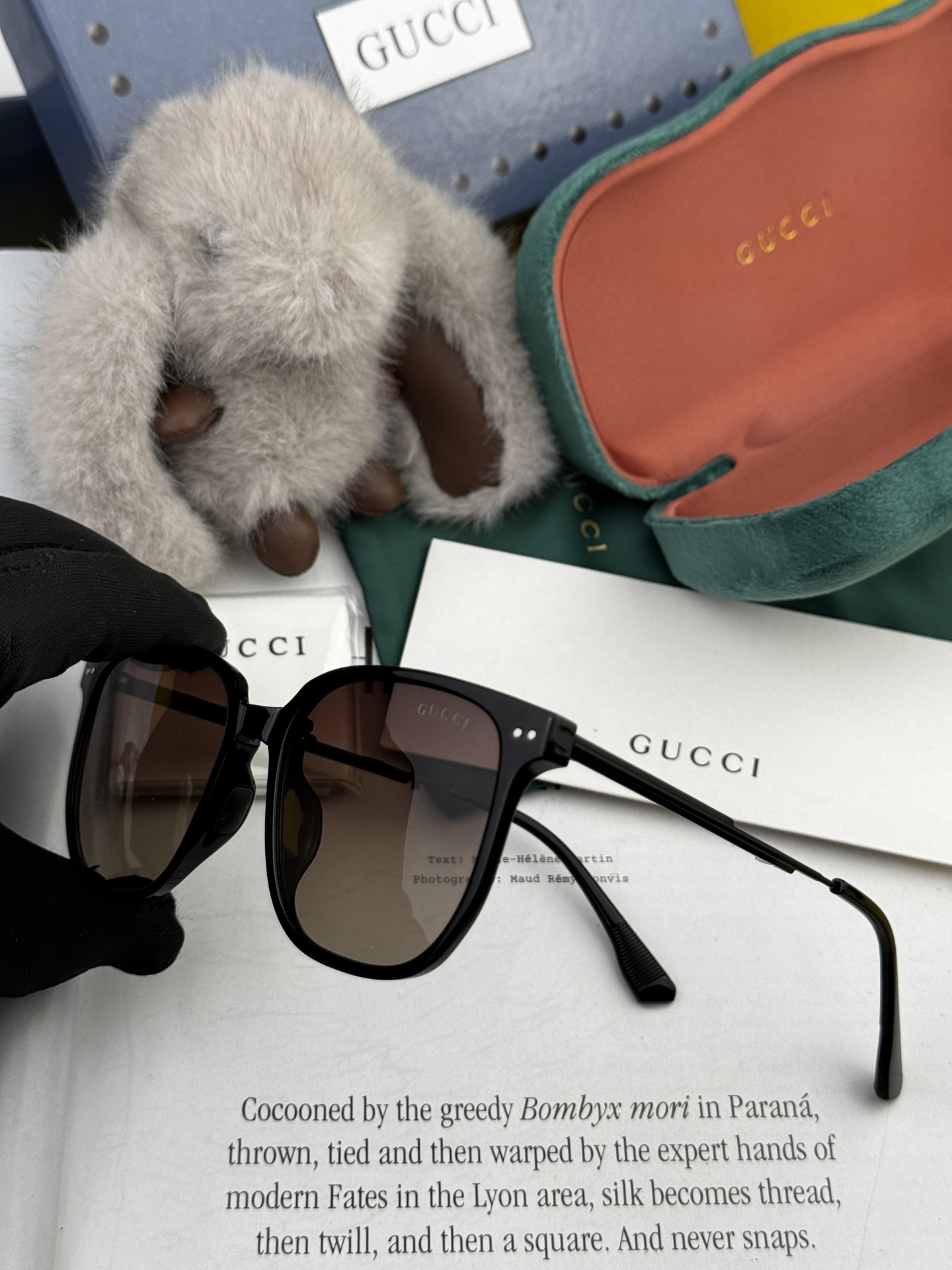 🔺 【GUCCI】2025开春新款 潮流爆款 时尚折叠方框偏光太阳镜 高品质 佩戴舒适 网红潮款墨镜 型