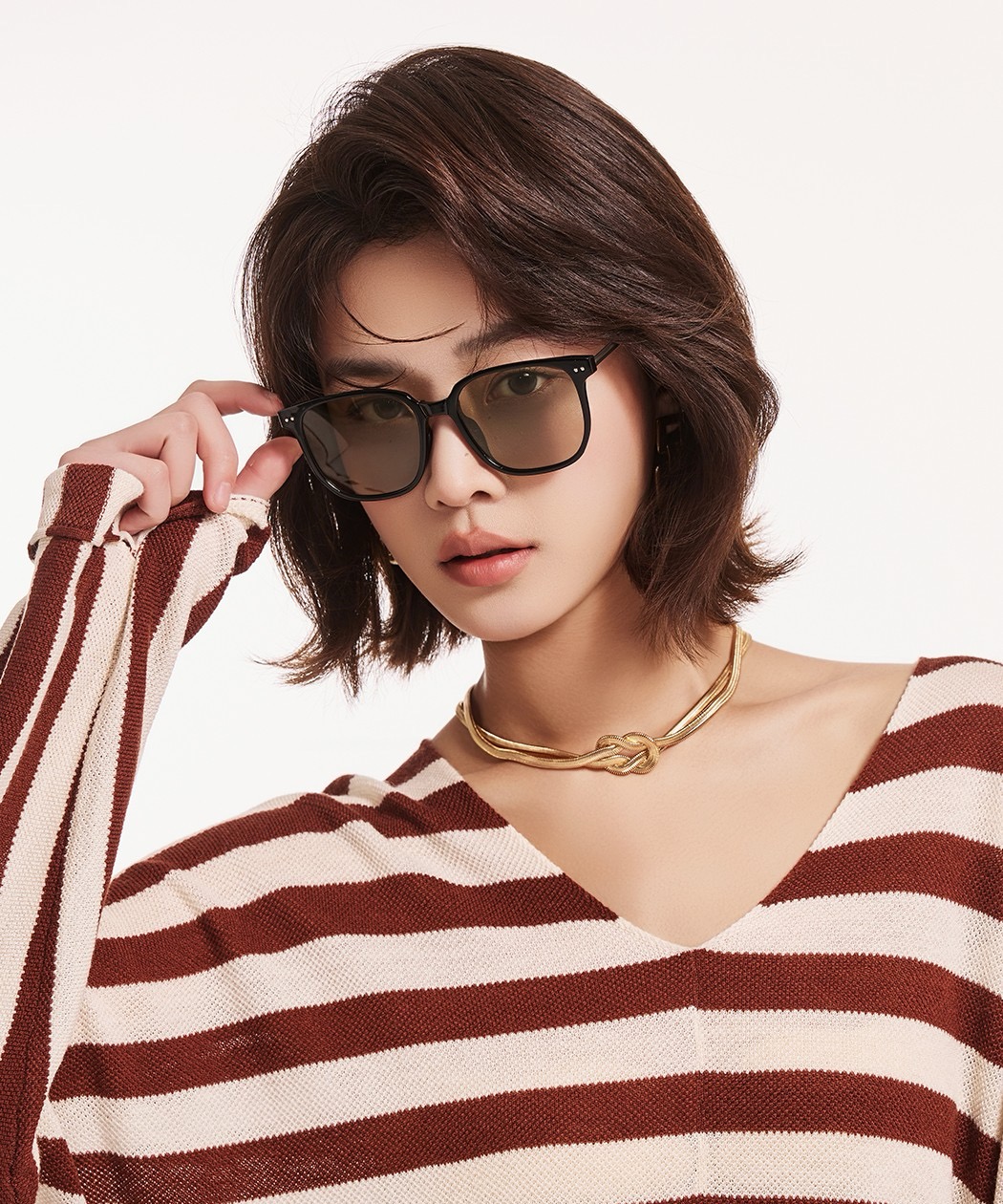 🔺 【GUCCI】2025开春新款 潮流爆款 时尚折叠方框偏光太阳镜 高品质 佩戴舒适 网红潮款墨镜 型