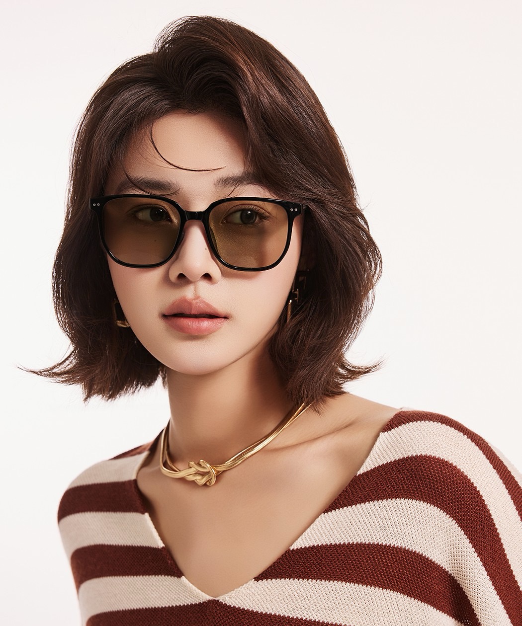 🔺 【GUCCI】2025开春新款 潮流爆款 时尚折叠方框偏光太阳镜 高品质 佩戴舒适 网红潮款墨镜 型