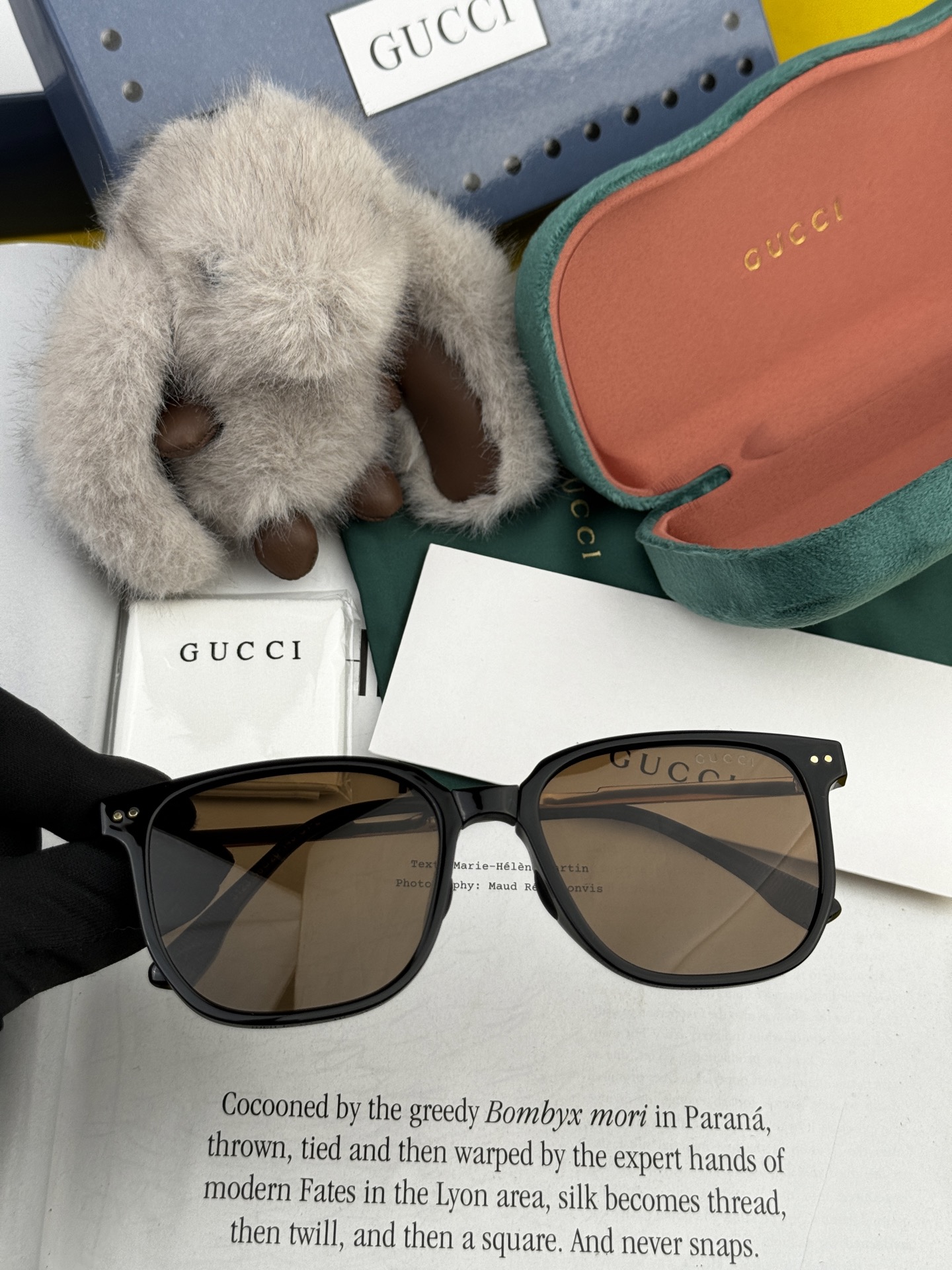 🔺 【GUCCI】2025开春新款 潮流爆款 时尚折叠方框偏光太阳镜 高品质 佩戴舒适 网红潮款墨镜 型