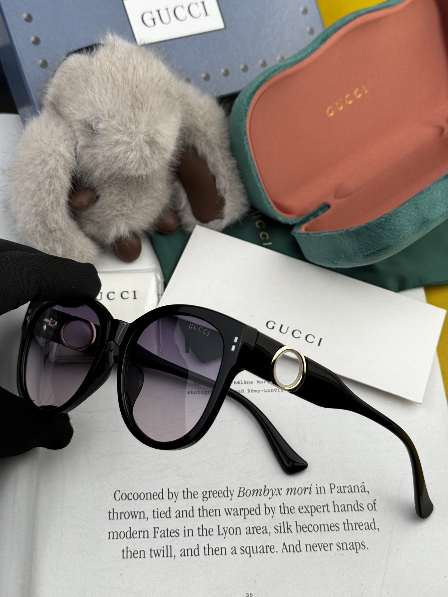 🔺 【GUCCI】2025开春新款 潮流爆款 时尚圆框偏光太阳镜 高品质 佩戴舒适 网红潮款墨镜 女士高