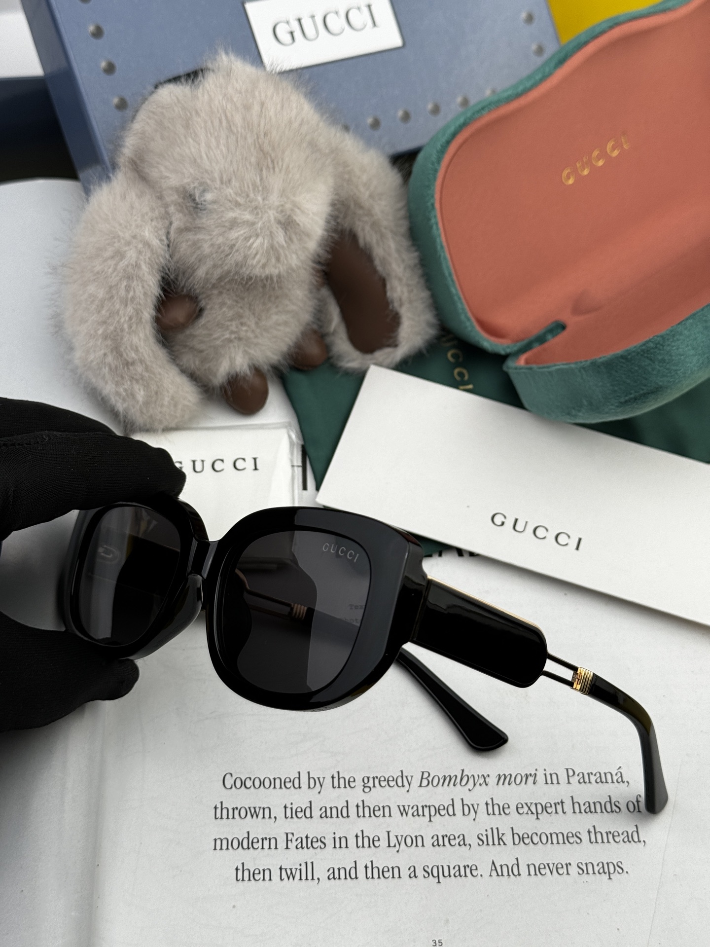 🔺 【GUCCI】2025开春新款 潮流爆款 时尚方框偏光太阳镜 高品质 佩戴舒适 网红潮款墨镜 女士高