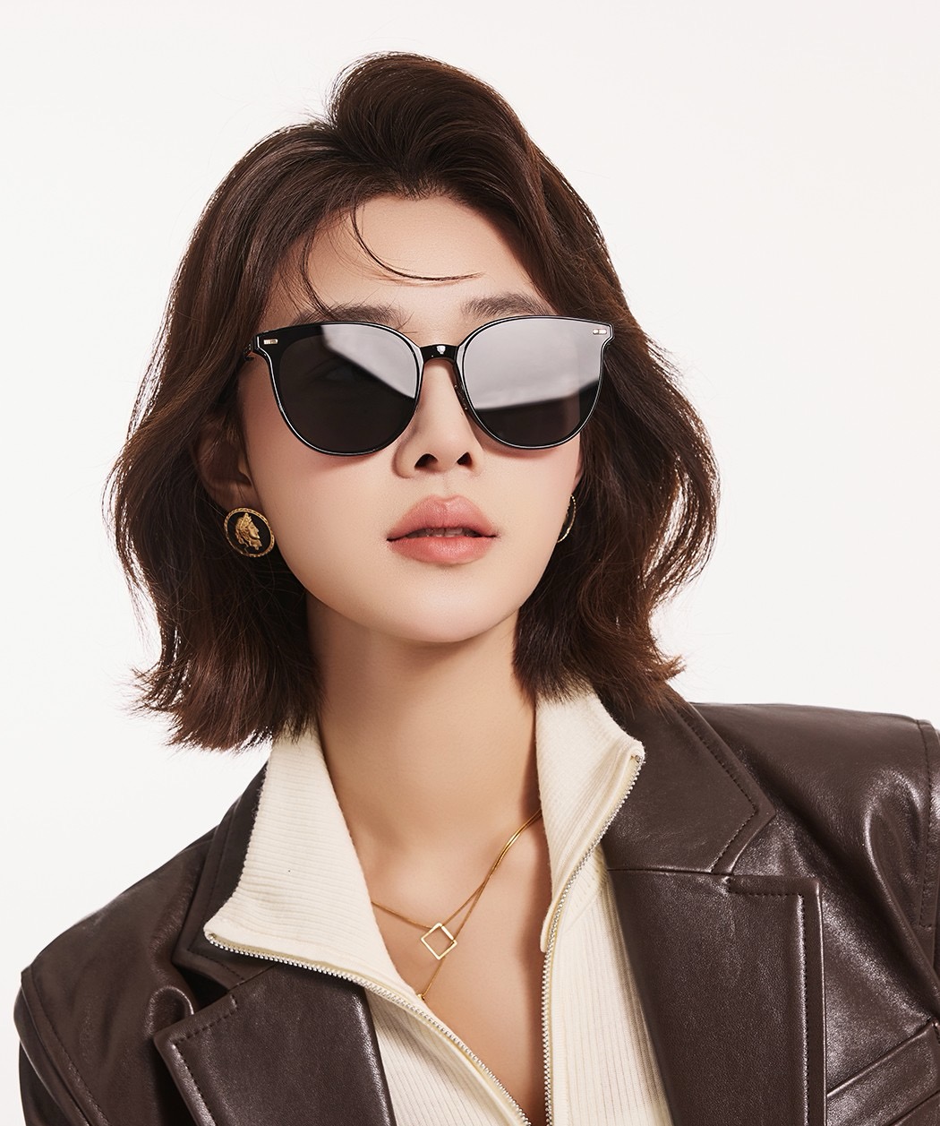 🔺 【GUCCI】2025开春新款 潮流爆款 时尚折叠方框尼龙偏光太阳镜 高品质 佩戴舒适 网红潮款墨镜