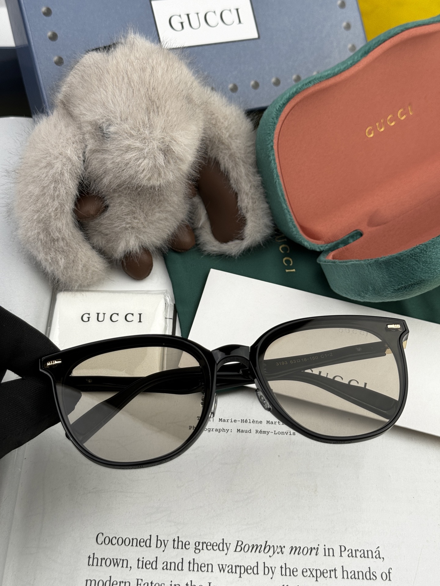 🔺 【GUCCI】2025开春新款 潮流爆款 时尚折叠方框尼龙偏光太阳镜 高品质 佩戴舒适 网红潮款墨镜