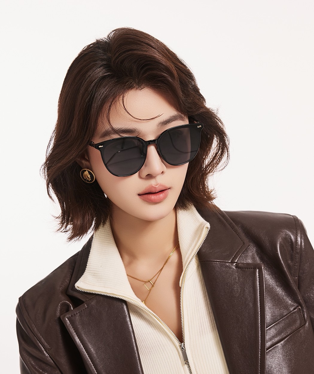 🔺 【GUCCI】2025开春新款 潮流爆款 时尚折叠方框尼龙偏光太阳镜 高品质 佩戴舒适 网红潮款墨镜