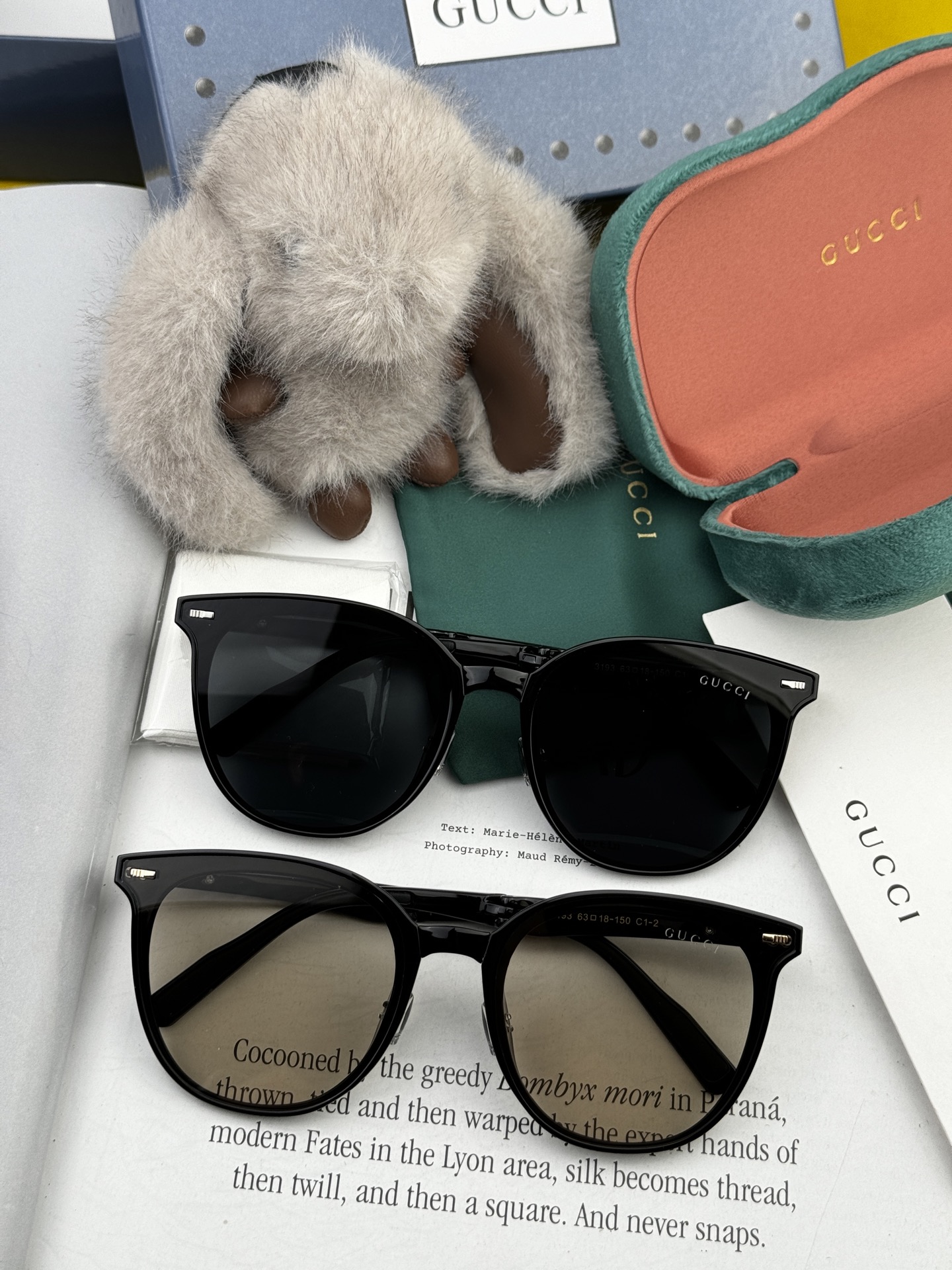 🔺 【GUCCI】2025开春新款 潮流爆款 时尚折叠方框尼龙偏光太阳镜 高品质 佩戴舒适 网红潮款墨镜