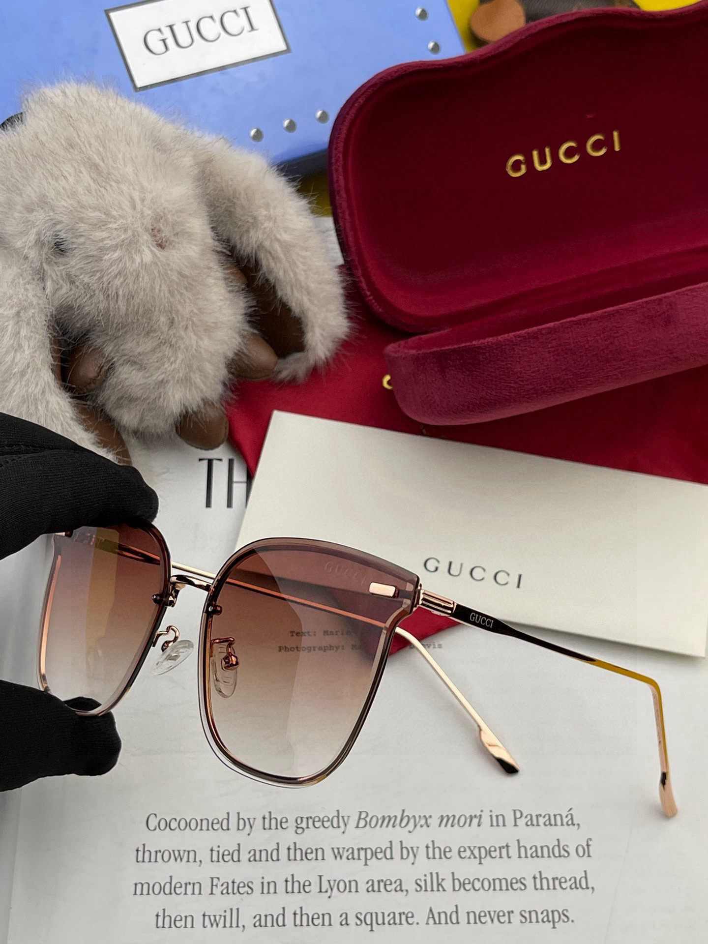  🔺 【GUCCI】2024开春新款 潮流爆款 时尚方框太阳镜 高品质 佩戴舒适 网红潮款墨镜 型号：G