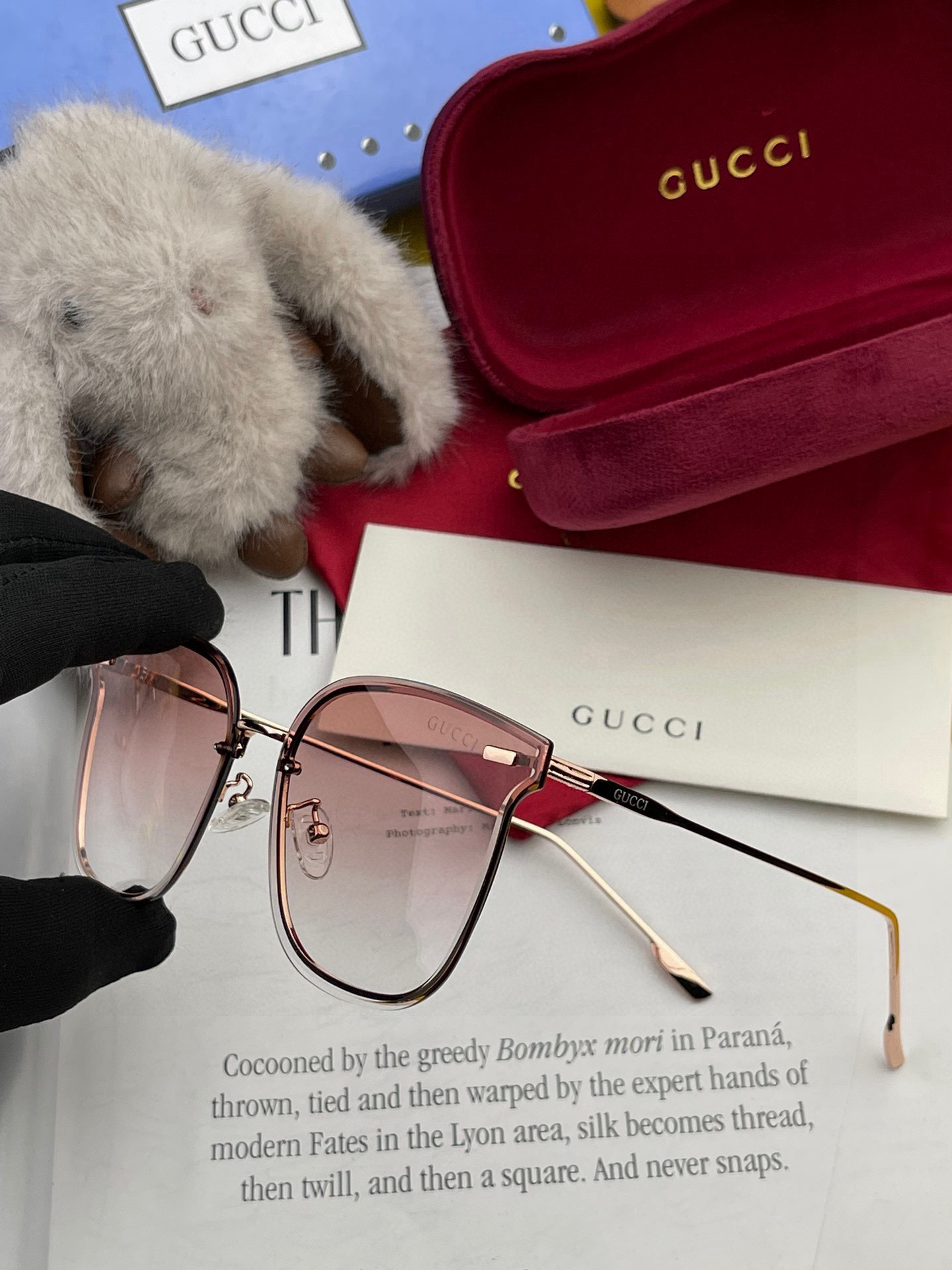  🔺 【GUCCI】2024开春新款 潮流爆款 时尚方框太阳镜 高品质 佩戴舒适 网红潮款墨镜 型号：G