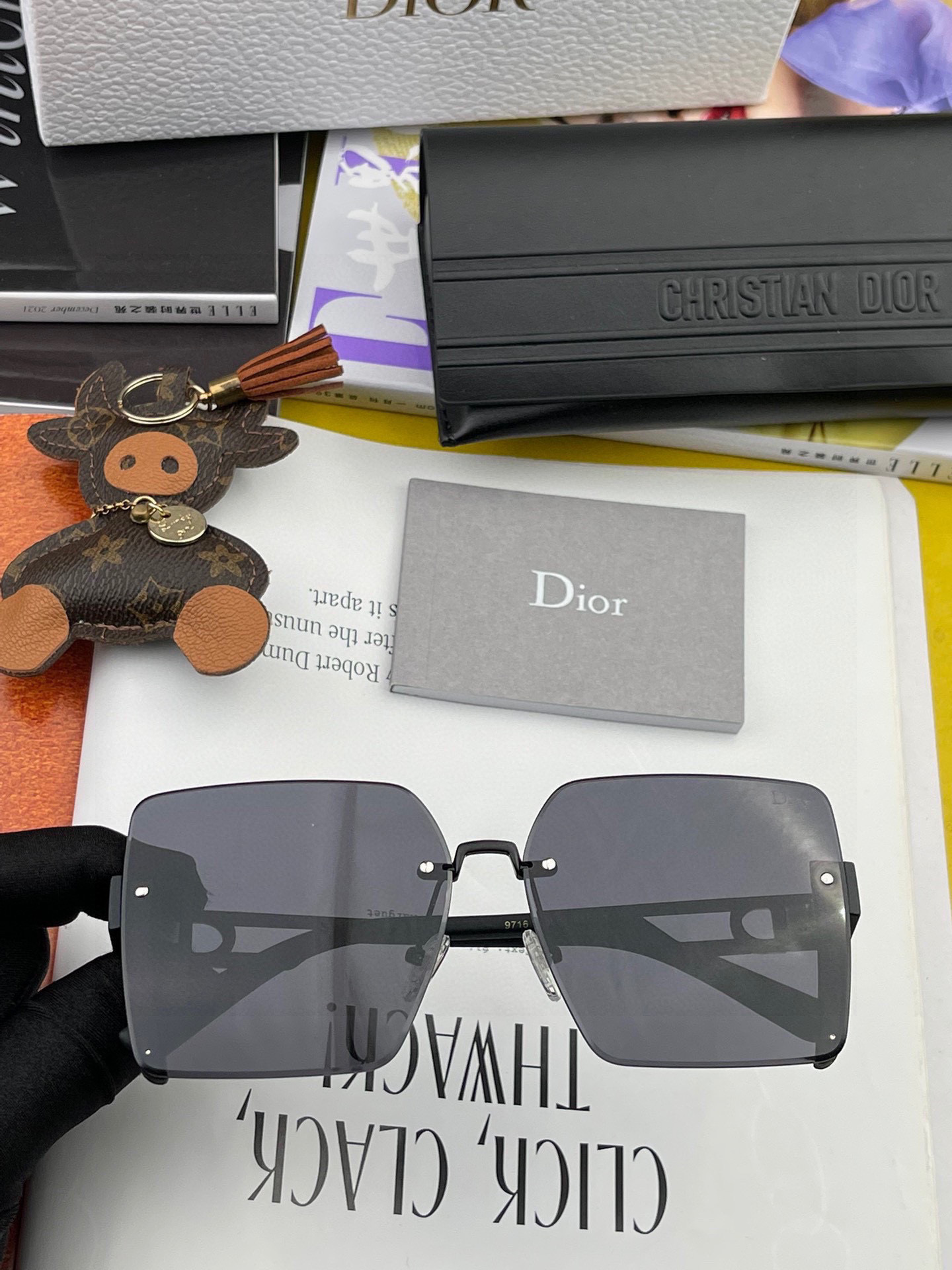  🔺 【DIOR-迪奥】2025开春新款 潮流爆款 时尚方框太阳镜 高品质 佩戴舒适 网红潮款墨镜 女士