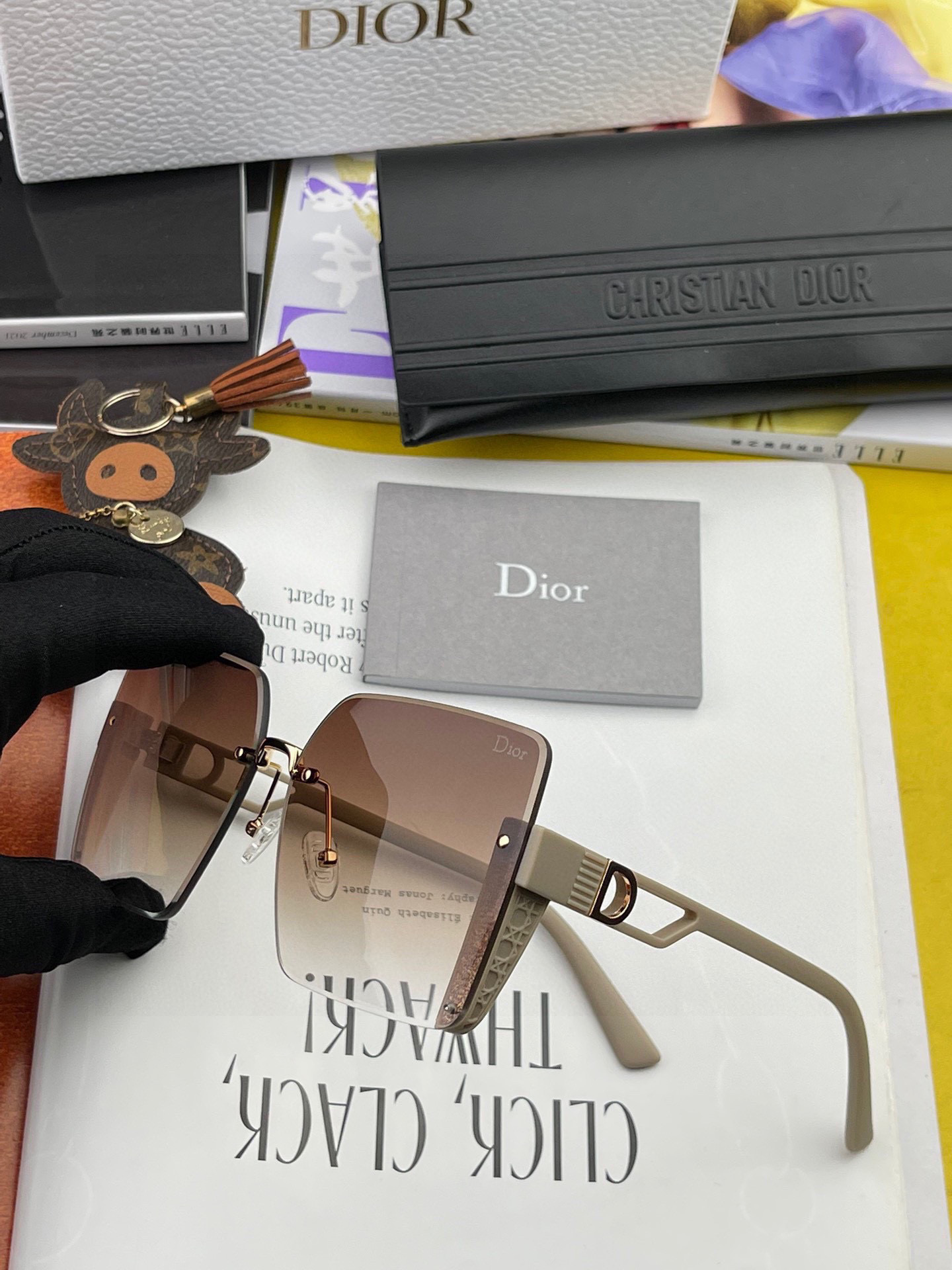  🔺 【DIOR-迪奥】2025开春新款 潮流爆款 时尚方框太阳镜 高品质 佩戴舒适 网红潮款墨镜 女士