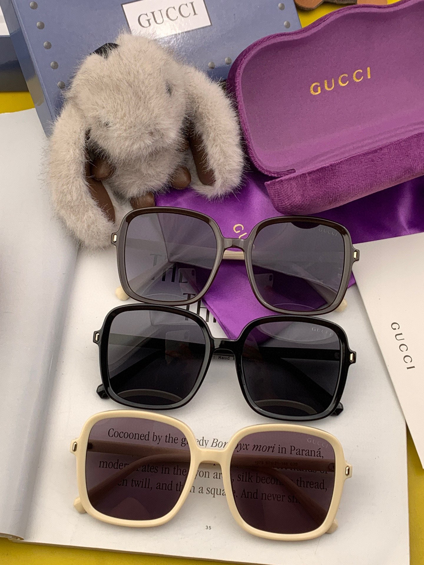  🔺GUCCI🔻古驰 GG方框太阳镜 完美品质 🎓独特设计  适合各种脸型 亮相时装周 超时尚百搭 实物