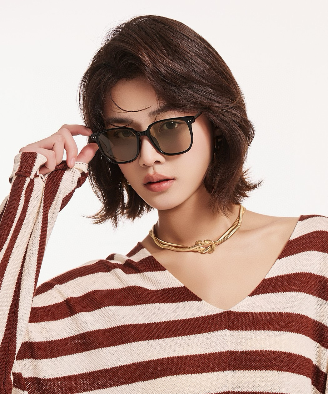 🔺 【GUCCI】2025开春新款 潮流爆款 时尚折叠方框偏光太阳镜 高品质 佩戴舒适 网红潮款墨镜 型