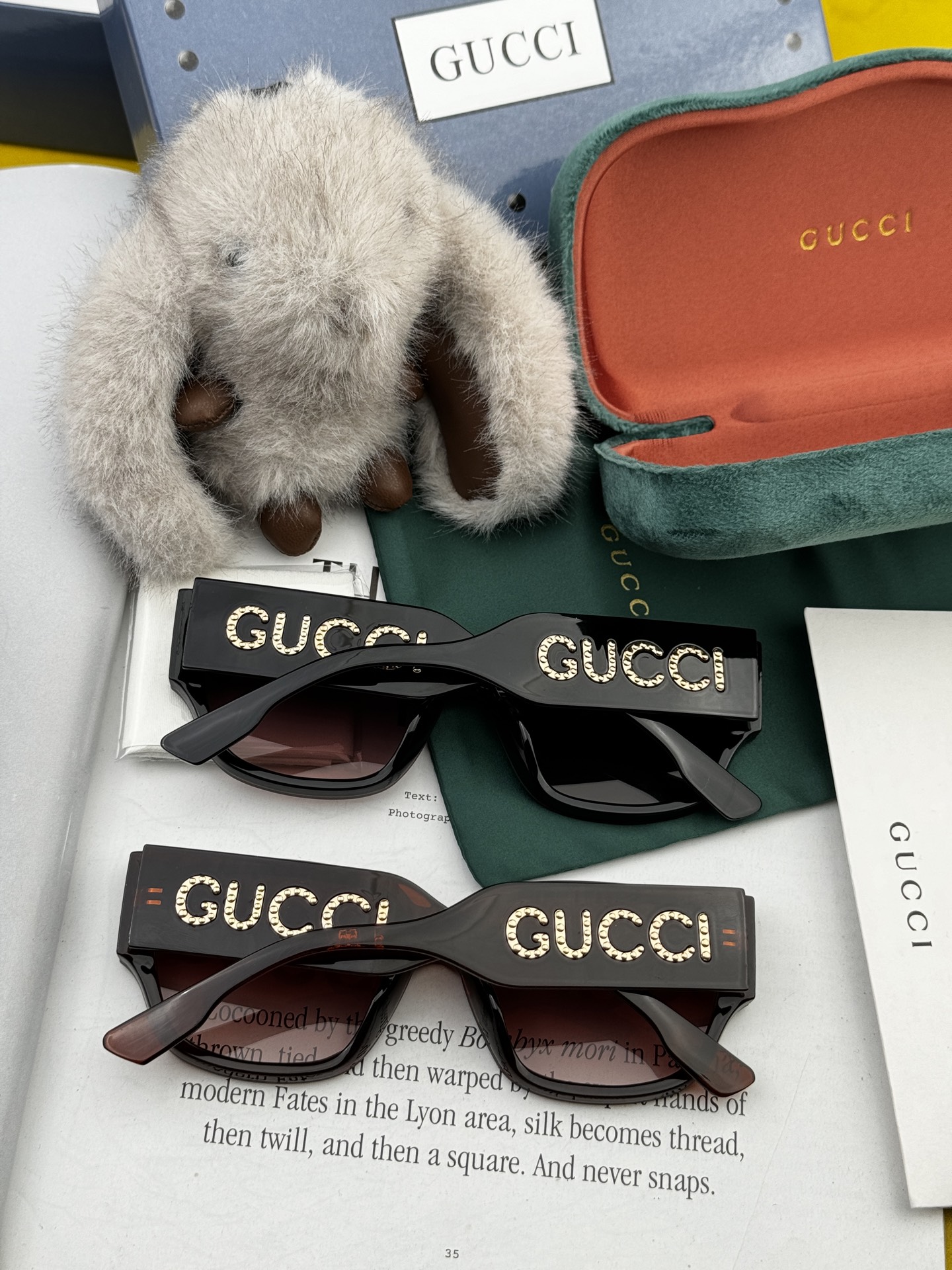  🔺 【GUCCI】2025开春新款 潮流爆款 时尚方框太阳镜 高品质 佩戴舒适 网红潮款墨镜 型号：G