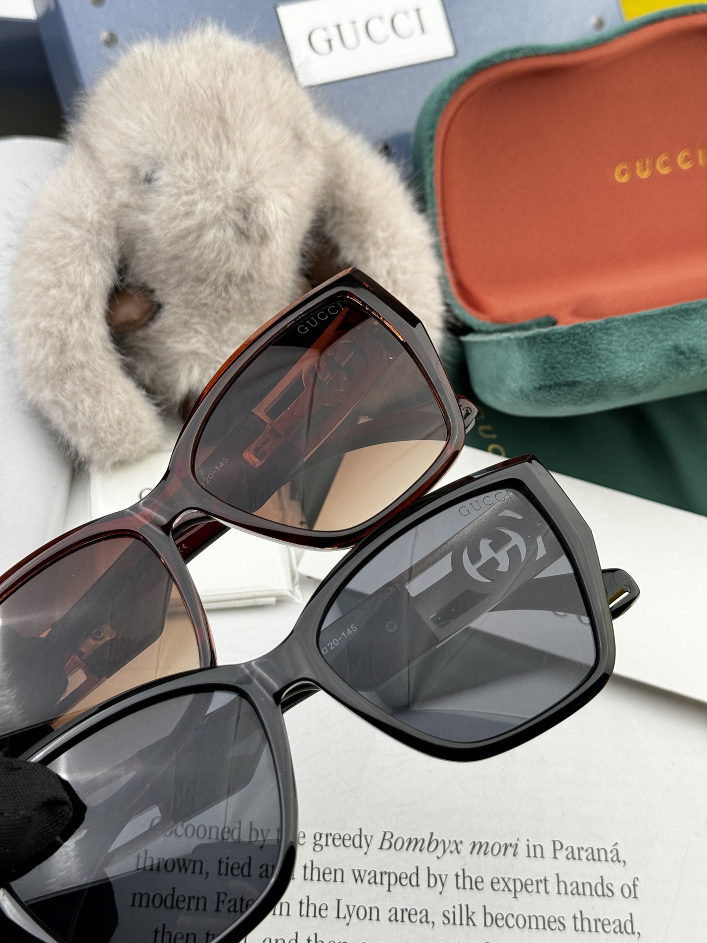  🔺 【GUCCI】2025开春新款 潮流爆款 时尚方框太阳镜 高品质 佩戴舒适 网红潮款墨镜 型号：G