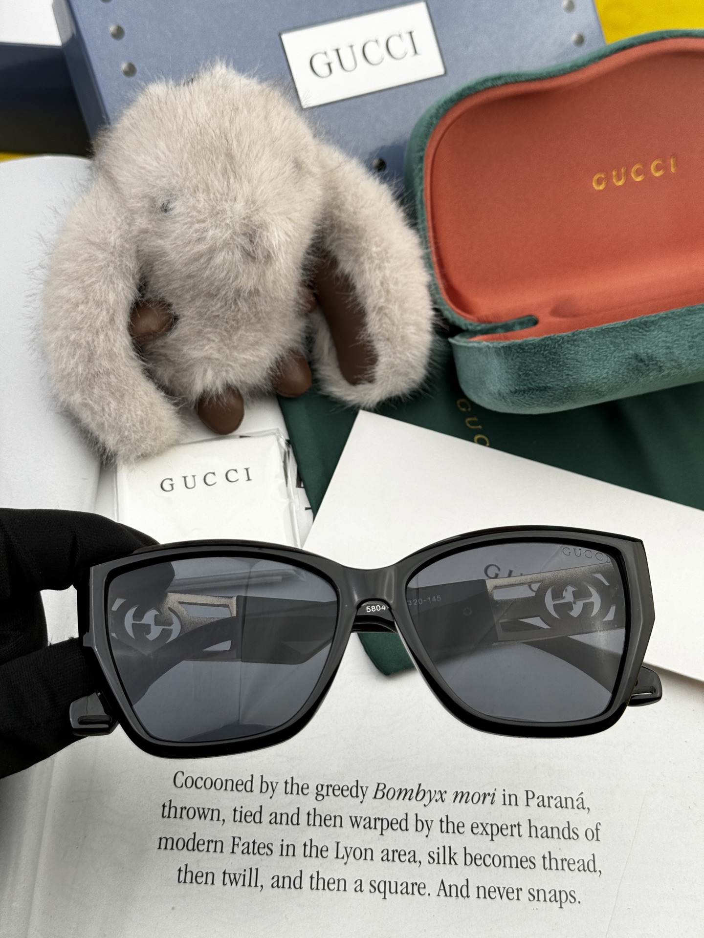  🔺 【GUCCI】2025开春新款 潮流爆款 时尚方框太阳镜 高品质 佩戴舒适 网红潮款墨镜 型号：G