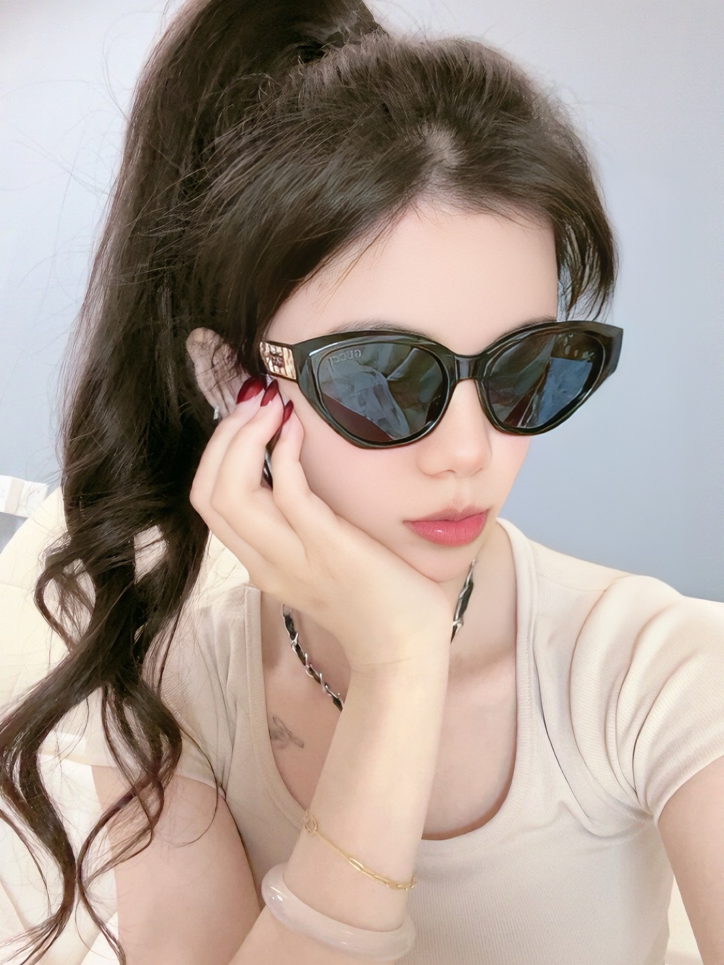  🔺 【GUCCI】2025开春新款 潮流爆款 时尚小框太阳镜 高品质 佩戴舒适 网红潮款墨镜 型号：G