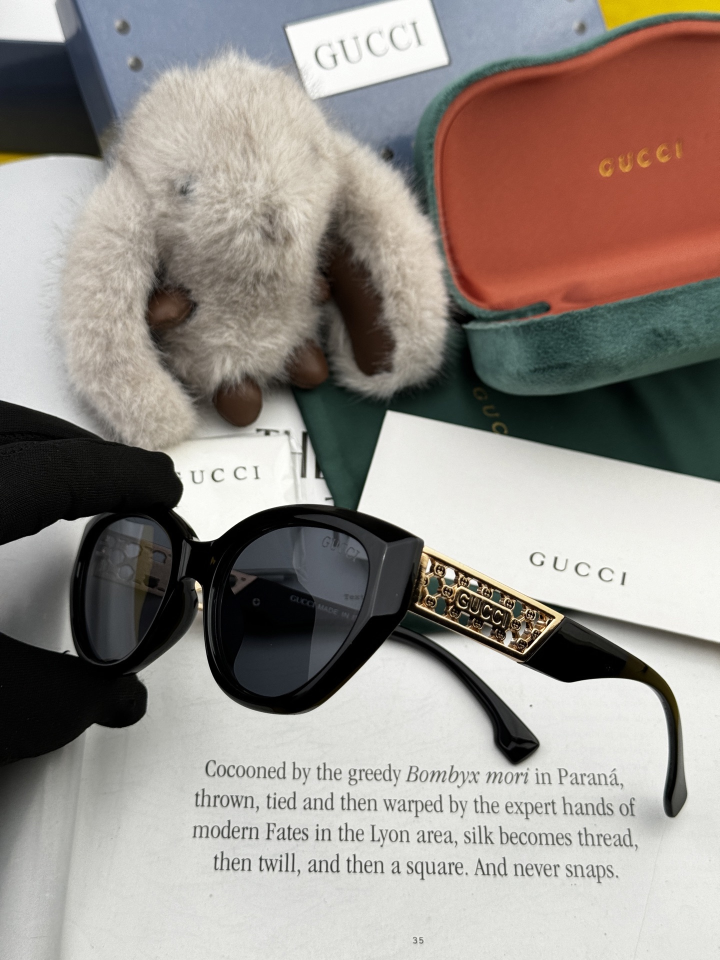  🔺 【GUCCI】2025开春新款 潮流爆款 时尚小框太阳镜 高品质 佩戴舒适 网红潮款墨镜 型号：G