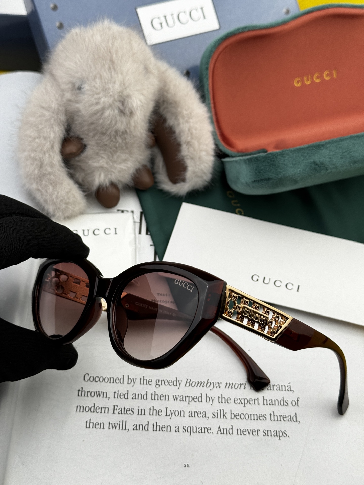  🔺 【GUCCI】2025开春新款 潮流爆款 时尚小框太阳镜 高品质 佩戴舒适 网红潮款墨镜 型号：G