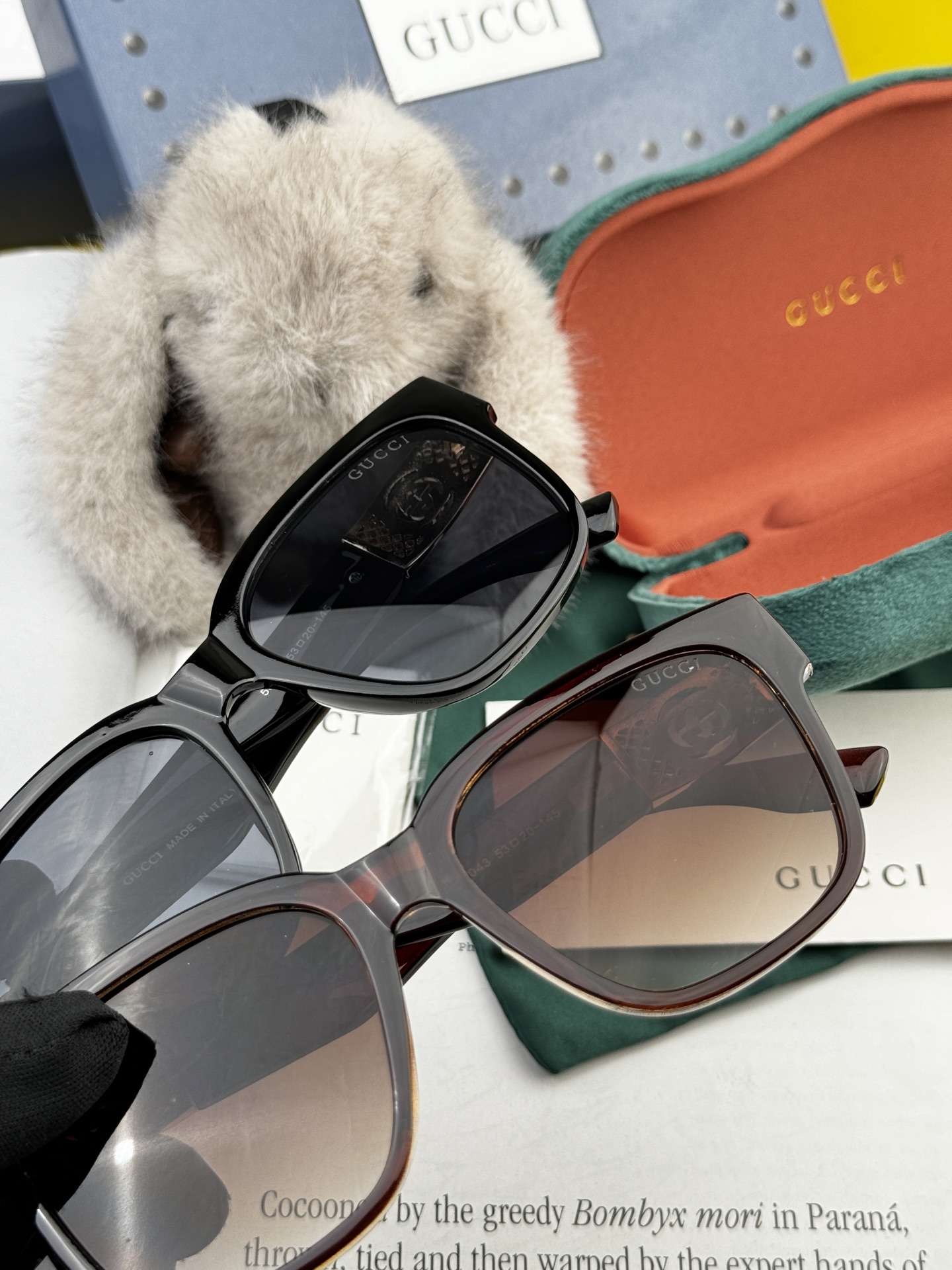  🔺 【GUCCI】2025开春新款 潮流爆款 时尚方框太阳镜 高品质 佩戴舒适 网红潮款墨镜 型号：G