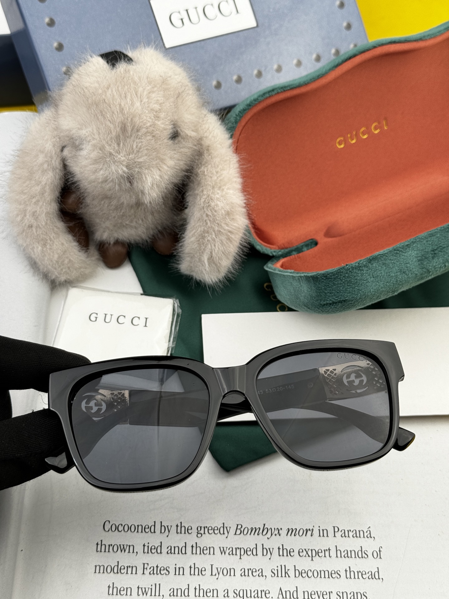  🔺 【GUCCI】2025开春新款 潮流爆款 时尚方框太阳镜 高品质 佩戴舒适 网红潮款墨镜 型号：G