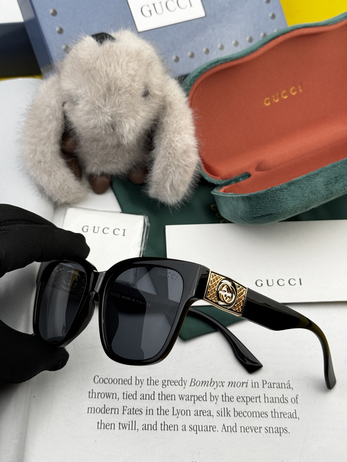  🔺 【GUCCI】2025开春新款 潮流爆款 时尚方框太阳镜 高品质 佩戴舒适 网红潮款墨镜 型号：G