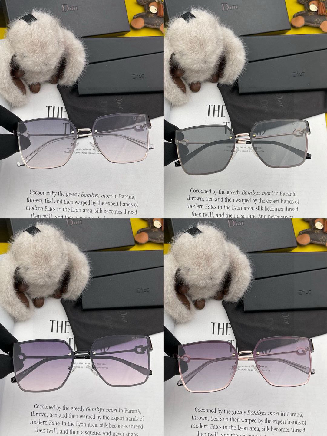   DIOR🌋☔️时尚无框太阳镜镜片 顶级奢侈品强 高品质胜利亲亲🍦🍨 得意 气质非凡😄 🍫🍪女士开车墨
