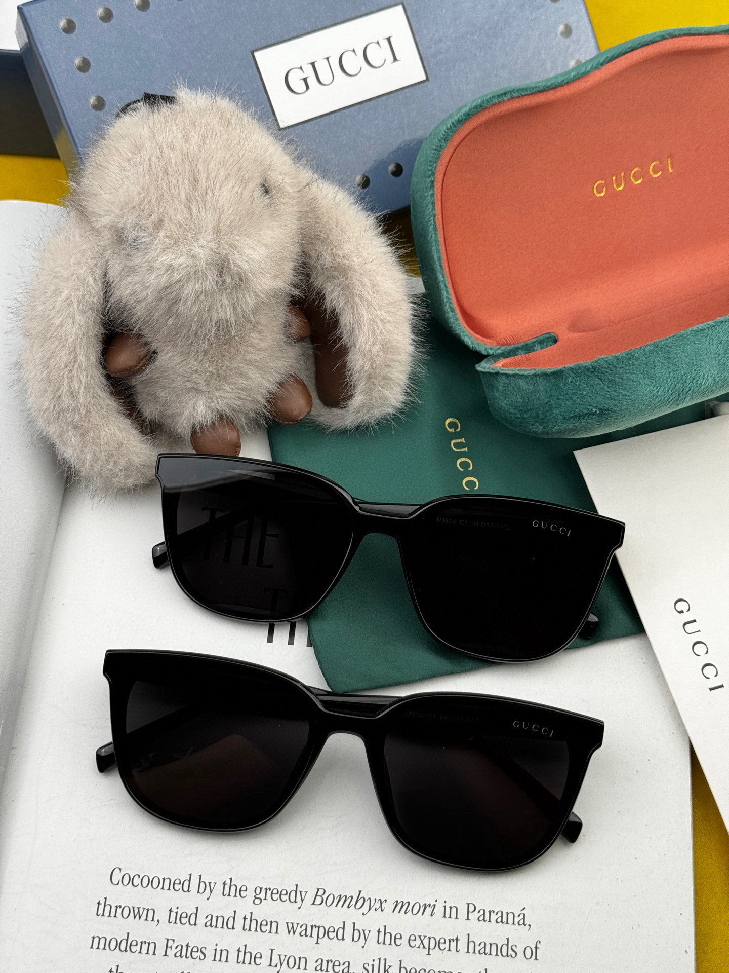🔺 【GUCCI】2025开春新款 潮流爆款 时尚方框偏光太阳镜 高品质 佩戴舒适 网红潮款墨镜 女士高