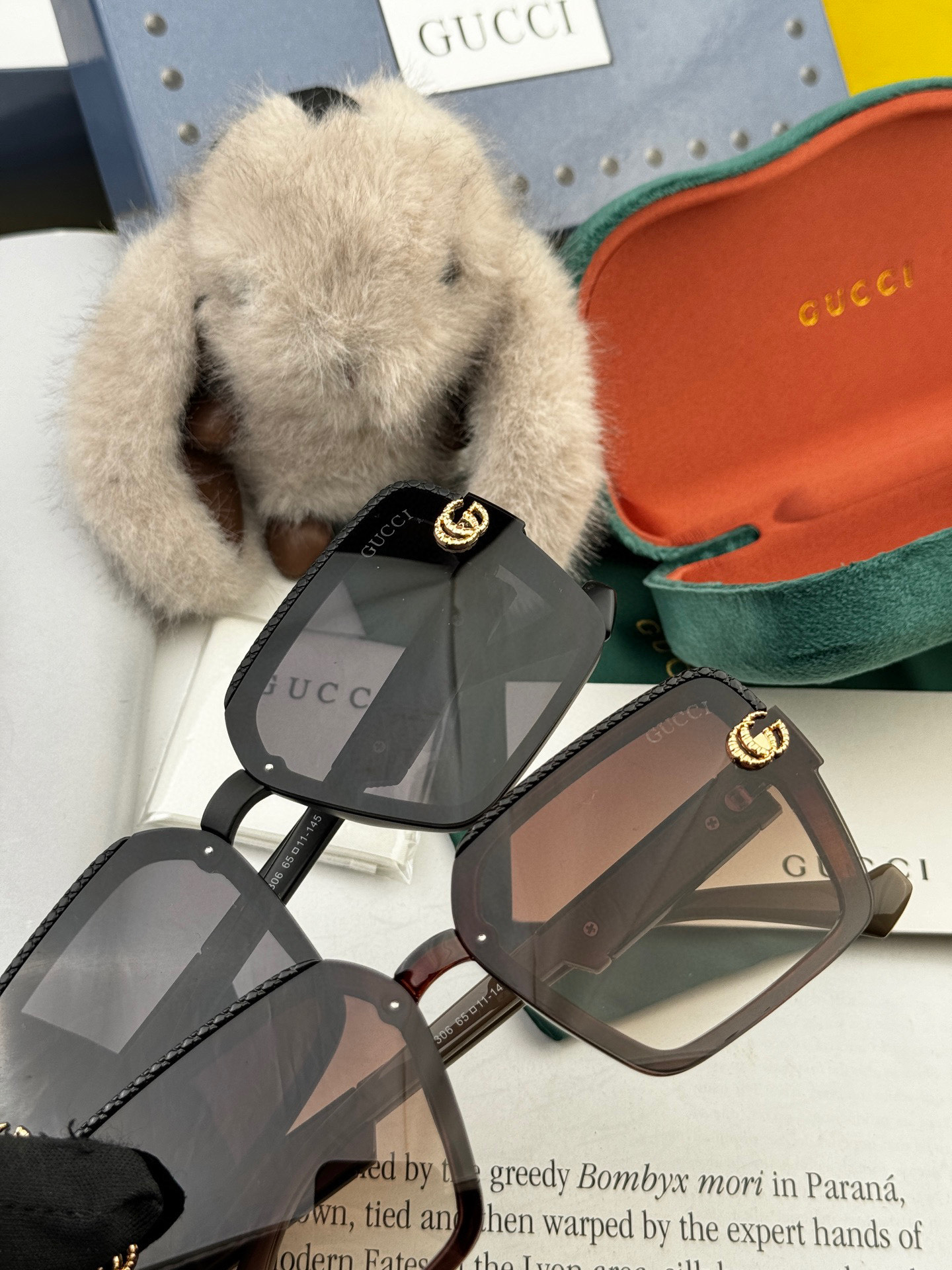  🔺 【GUCCI】2025开春新款 潮流爆款 时尚方框太阳镜 高品质 佩戴舒适 网红潮款墨镜 型号：G
