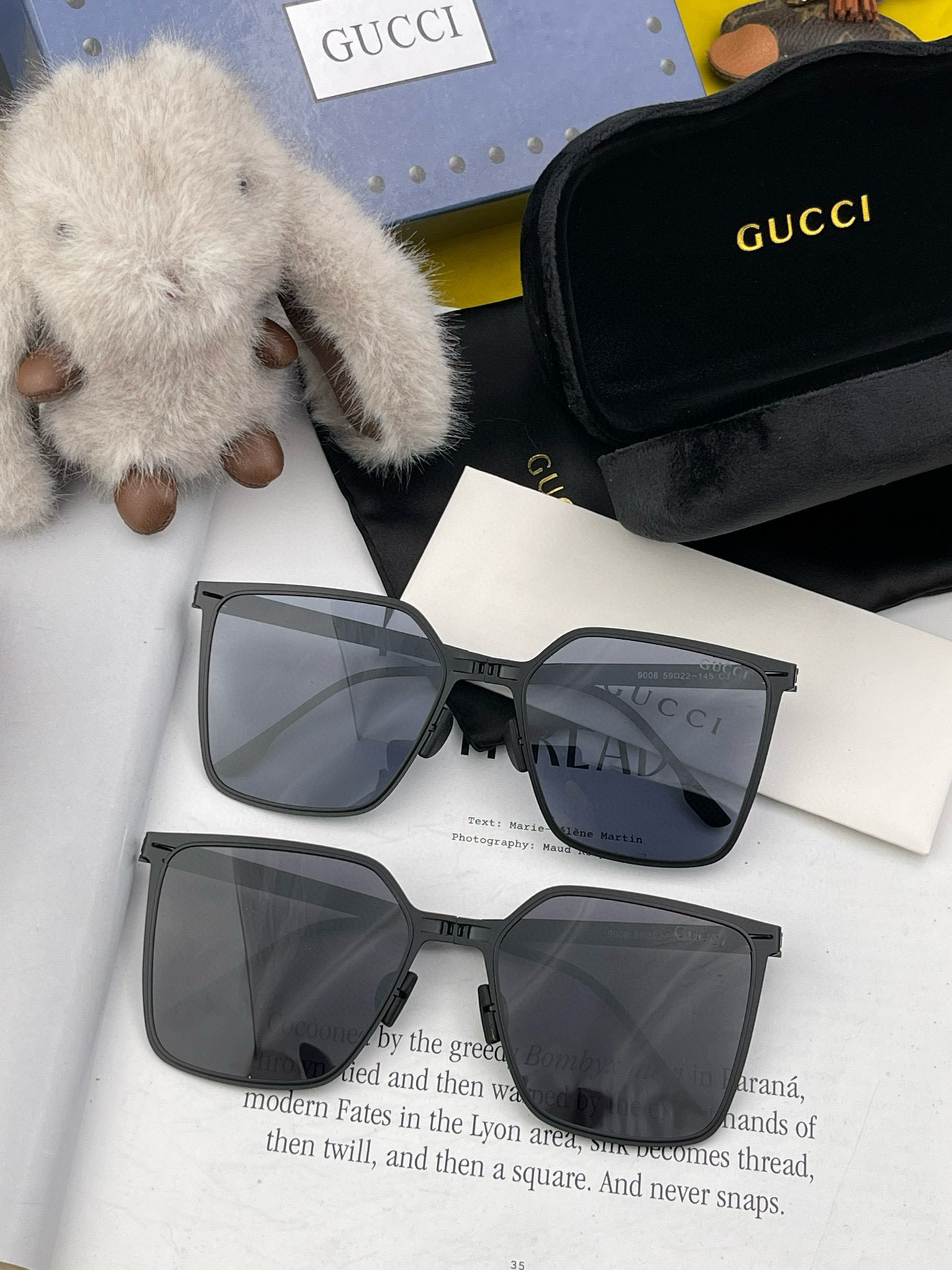         GUCCI 炫彩飞行员偏光太阳镜 ❤️材质：高清尼龙加厚卡槽高清偏光镜片 🌹折叠镜框 更
