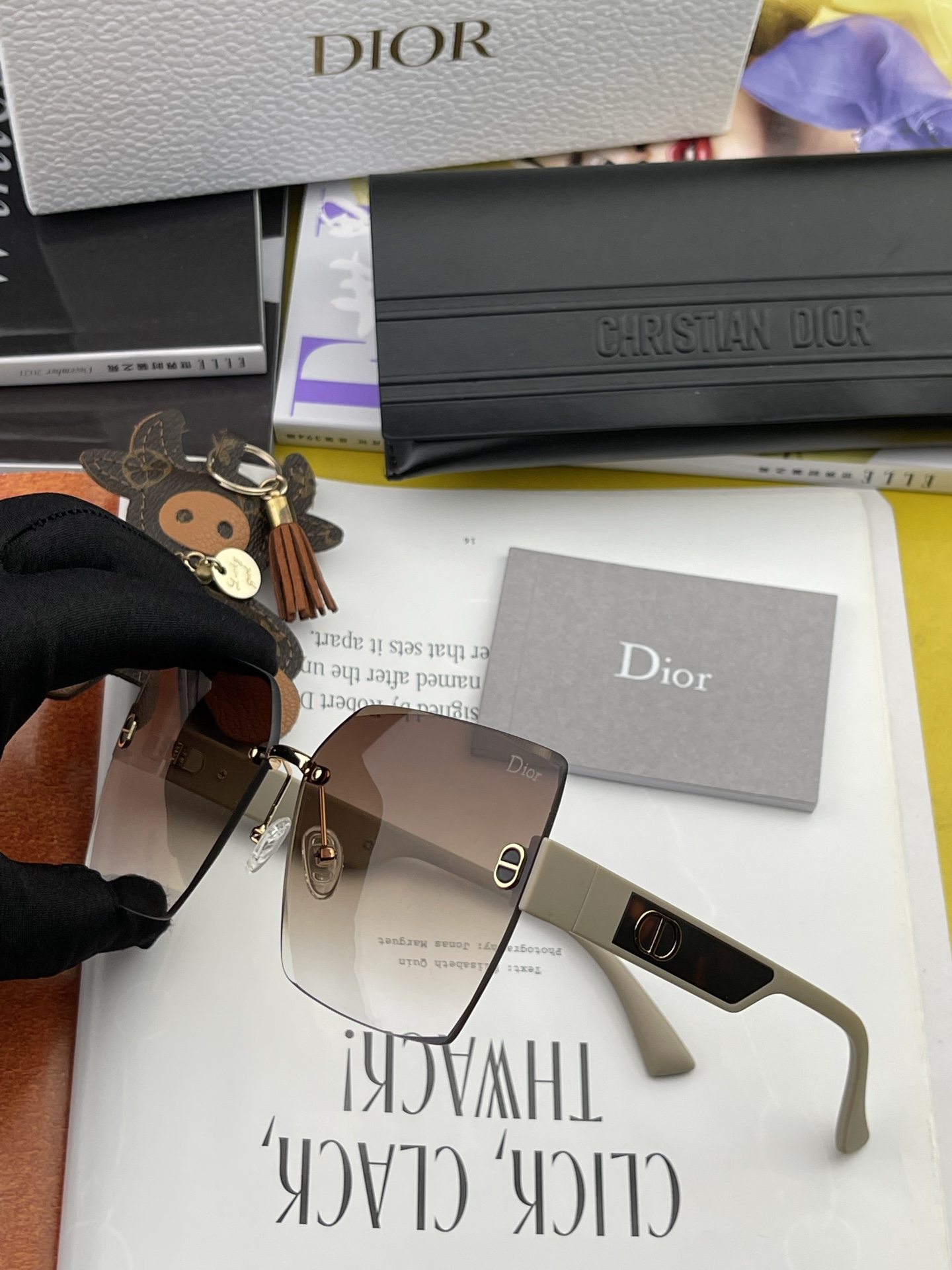  🔺 【DIOR-迪奥】2025开春新款 潮流爆款 时尚方框偏光太阳镜 高品质 佩戴舒适 网红潮款墨镜 