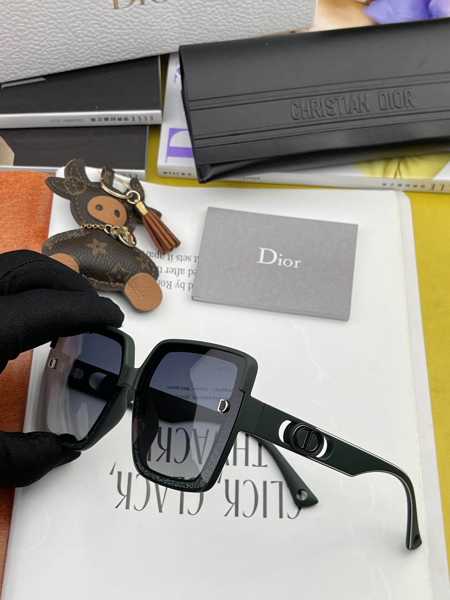  🔺 【DIOR-迪奥】2025开春新款 潮流爆款 时尚方框偏光太阳镜 高品质 佩戴舒适 网红潮款墨镜 