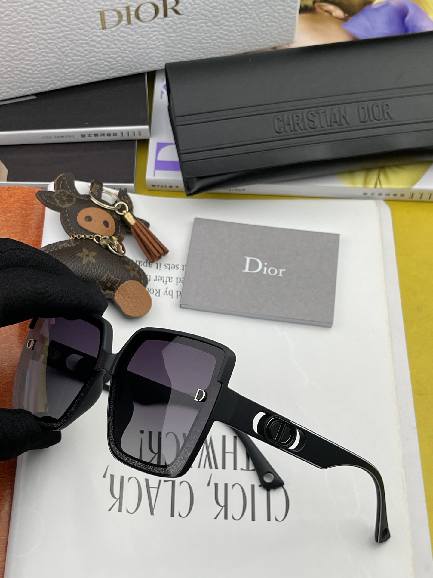  🔺 【DIOR-迪奥】2025开春新款 潮流爆款 时尚方框偏光太阳镜 高品质 佩戴舒适 网红潮款墨镜 