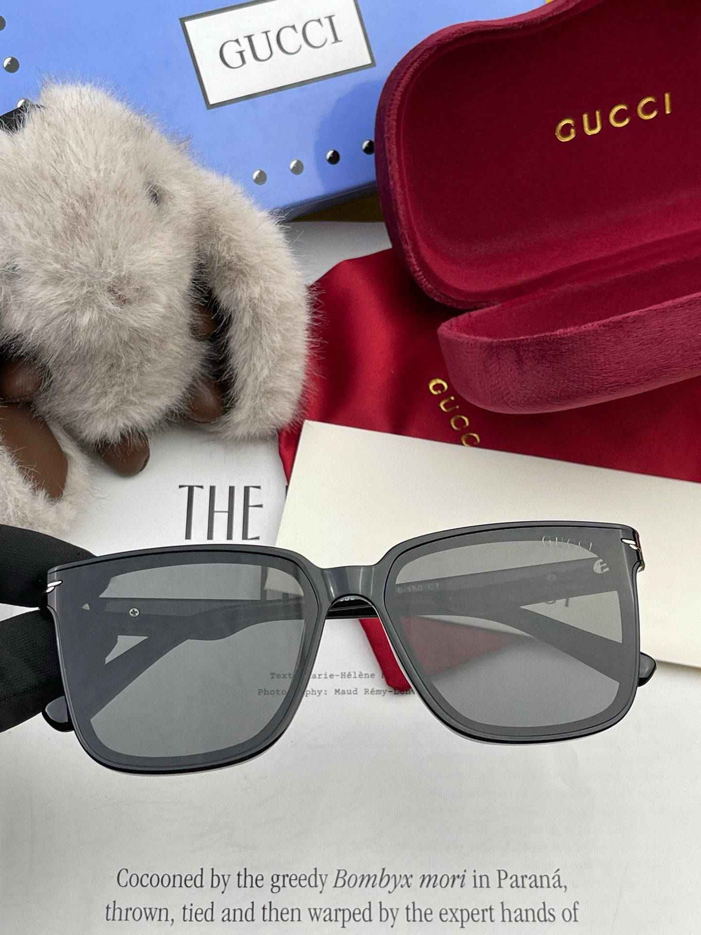 🔺 【GUCCI】2024开春新款 潮流爆款 时尚方框偏光太阳镜 高品质 佩戴舒适 网红潮款墨镜 女士高