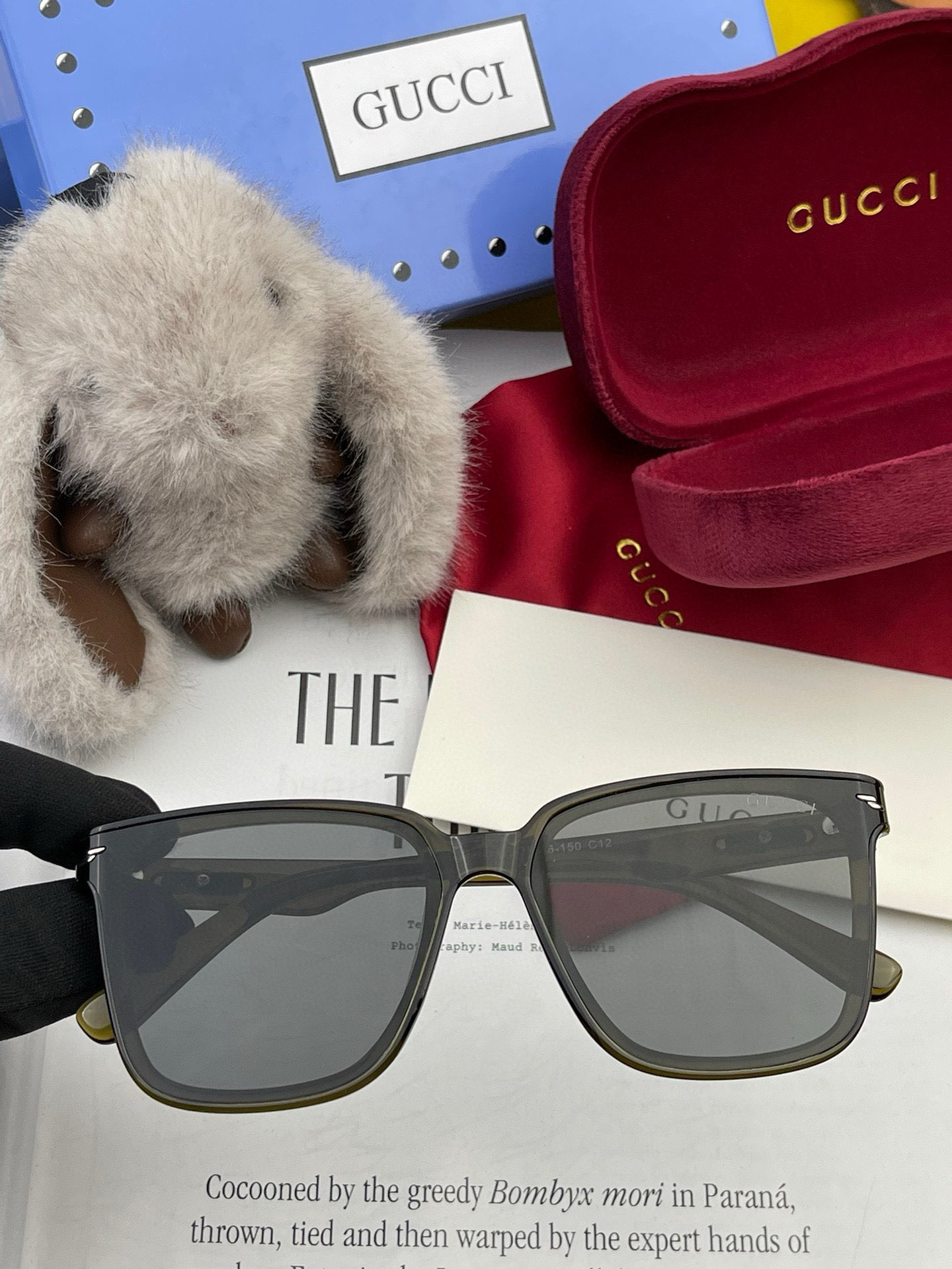 🔺 【GUCCI】2024开春新款 潮流爆款 时尚方框偏光太阳镜 高品质 佩戴舒适 网红潮款墨镜 女士高