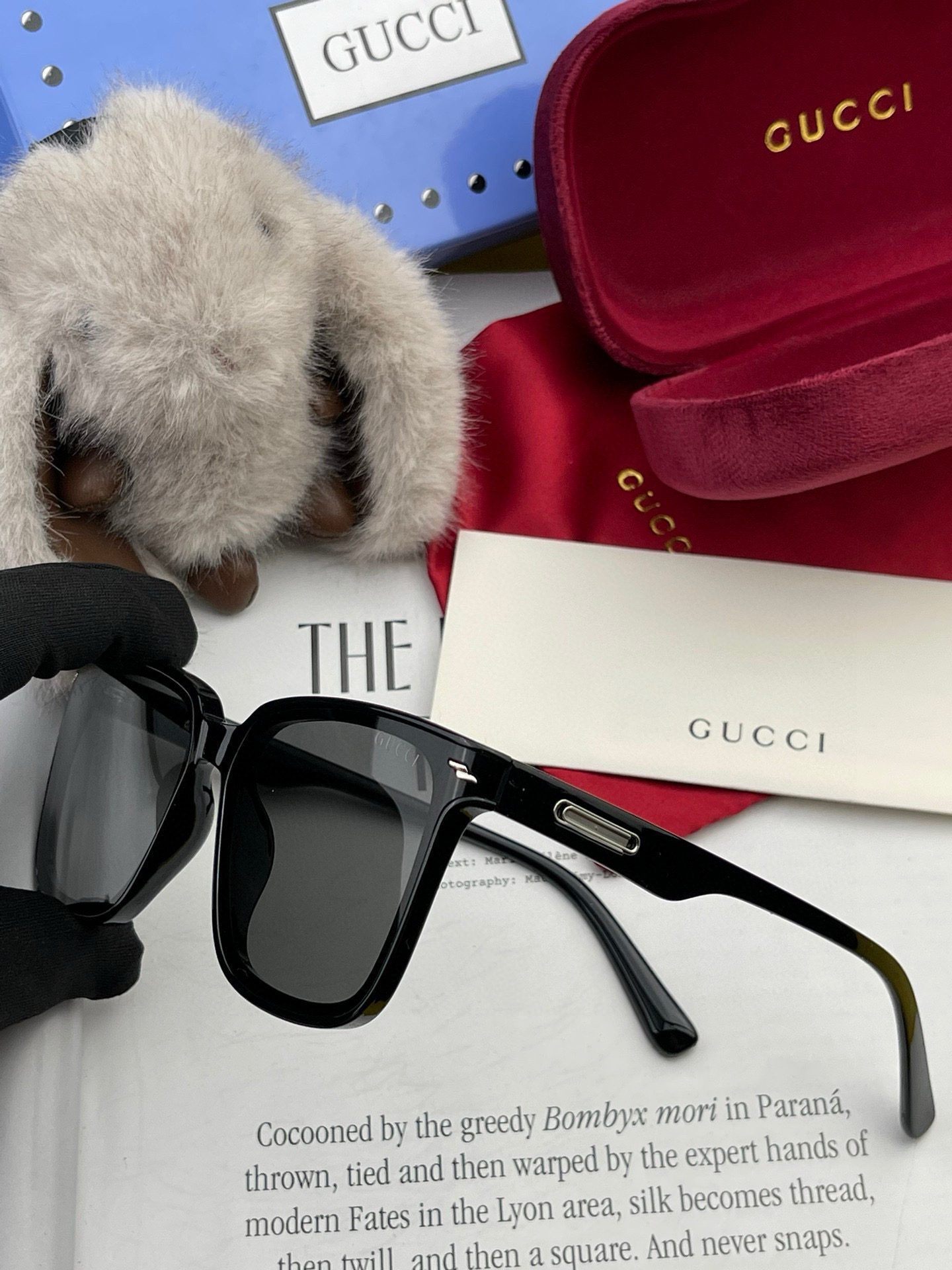 🔺 【GUCCI】2024开春新款 潮流爆款 时尚方框偏光太阳镜 高品质 佩戴舒适 网红潮款墨镜 女士高