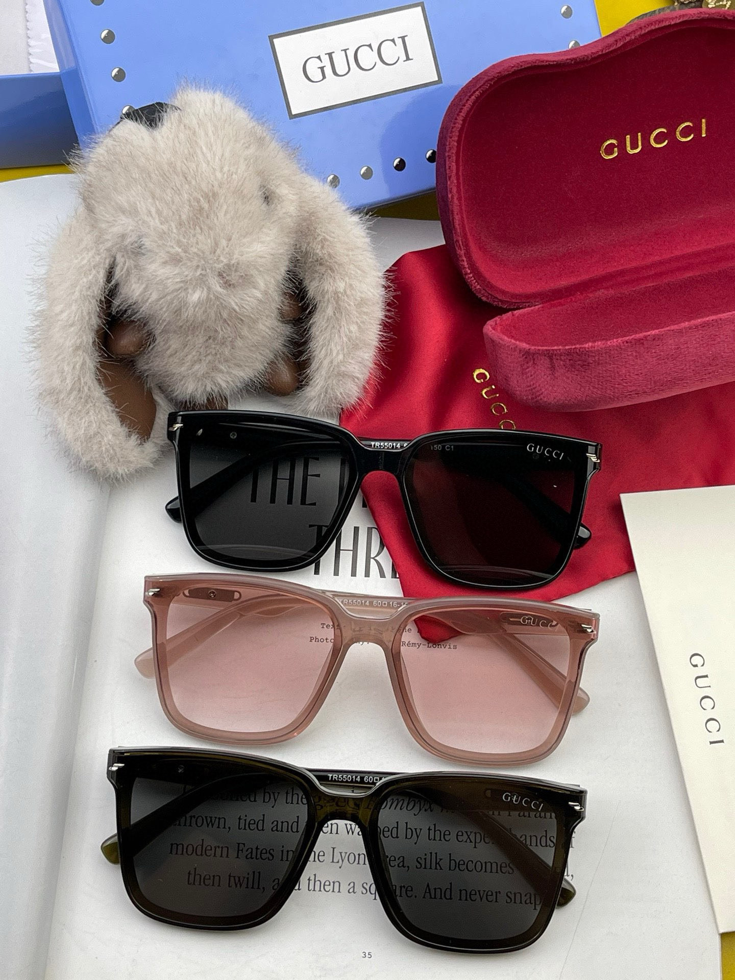 🔺 【GUCCI】2024开春新款 潮流爆款 时尚方框偏光太阳镜 高品质 佩戴舒适 网红潮款墨镜 女士高