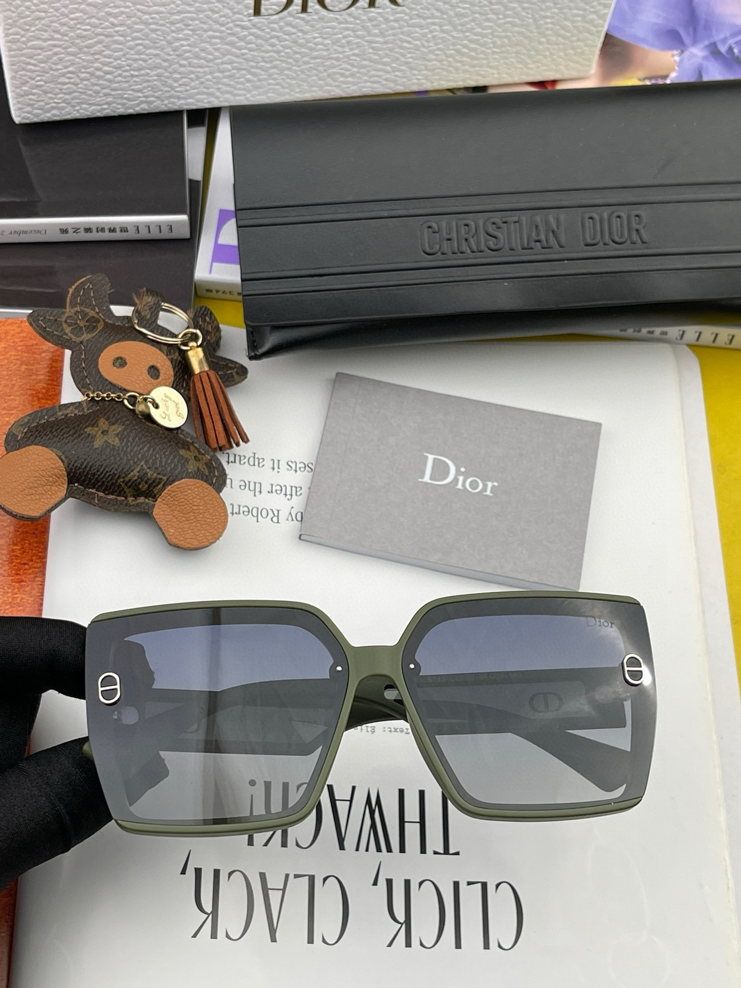 🔺 【DIOR-迪奥】2025开春新款 潮流爆款 时尚方框偏光太阳镜 高品质 佩戴舒适 网红潮款墨镜 女