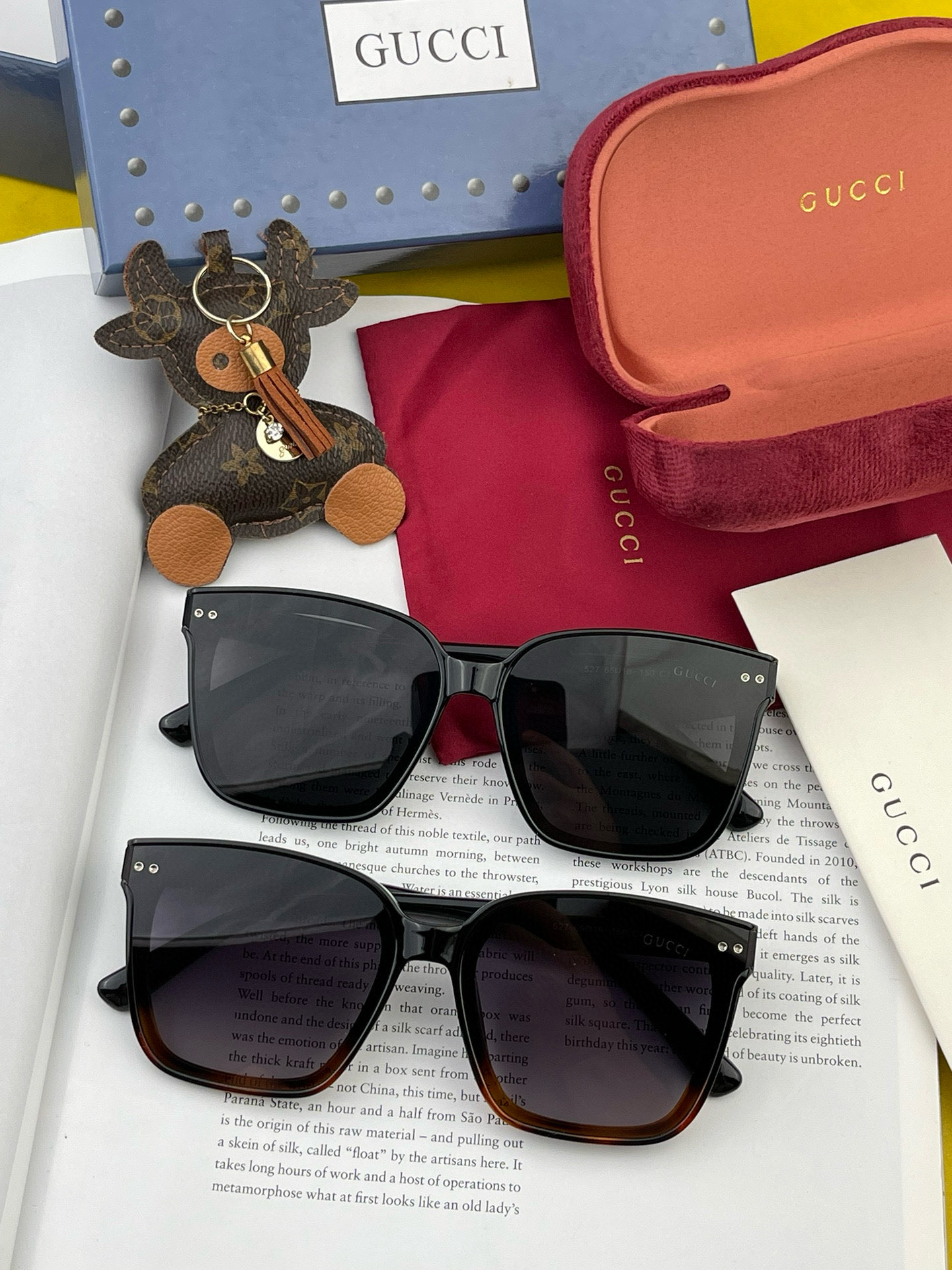 🔺 【GUCCI】2025开春新款 潮流爆款 时尚方框偏光太阳镜 高品质 佩戴舒适 网红潮款墨镜 女士高