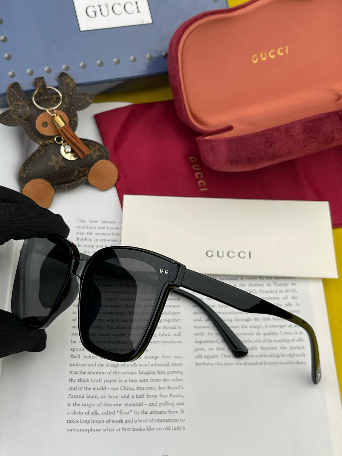 🔺 【GUCCI】2025开春新款 潮流爆款 时尚方框偏光太阳镜 高品质 佩戴舒适 网红潮款墨镜 女士高