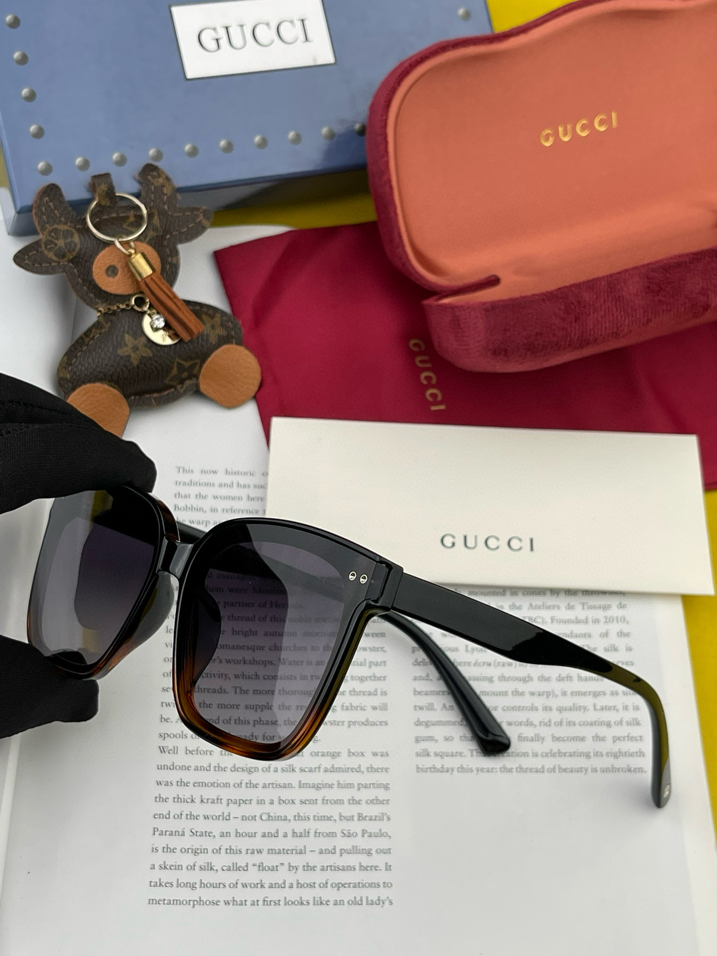 🔺 【GUCCI】2025开春新款 潮流爆款 时尚方框偏光太阳镜 高品质 佩戴舒适 网红潮款墨镜 女士高