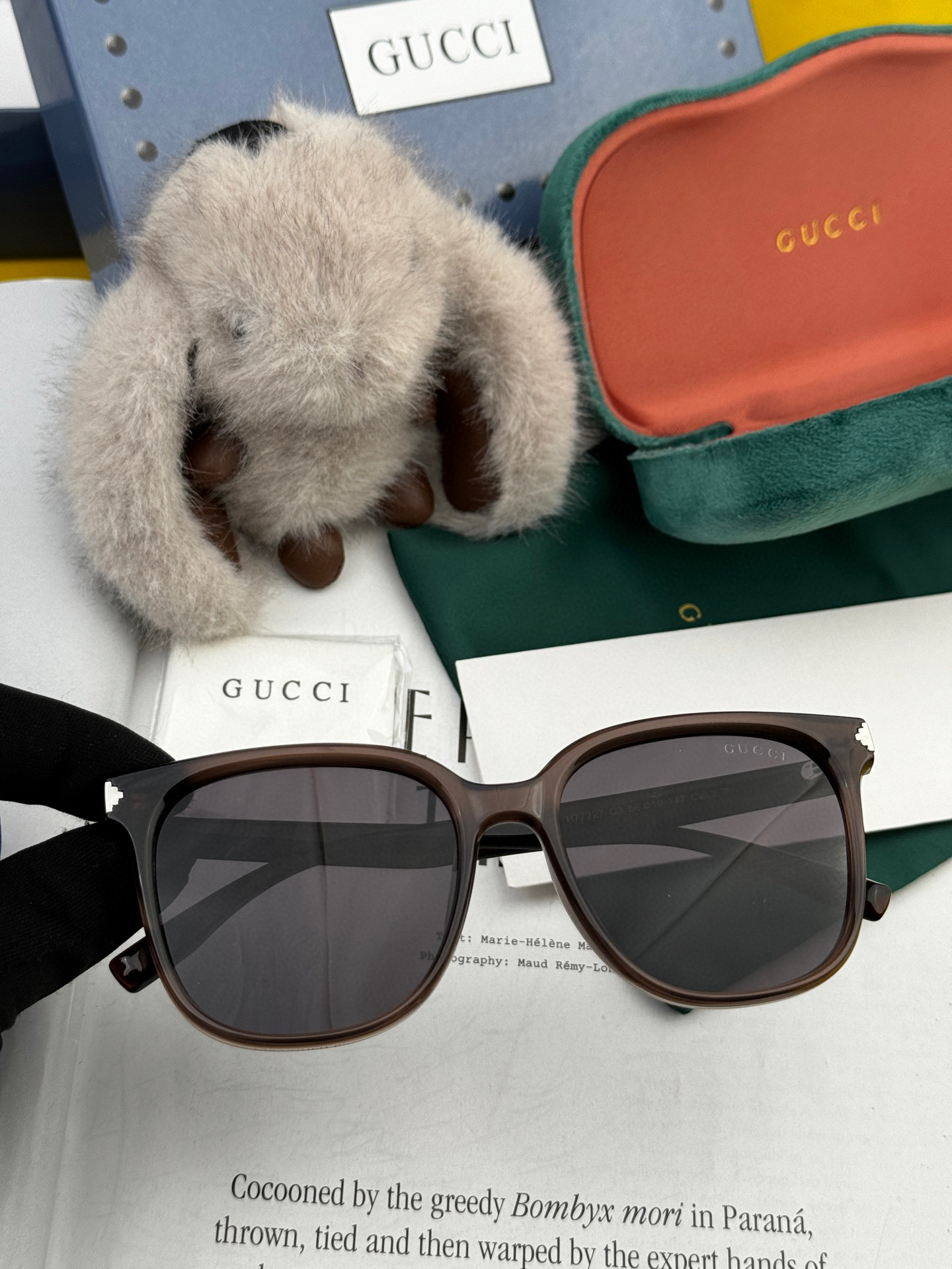 🔺 【GUCCI】2025开春新款 潮流爆款 时尚方框偏光太阳镜 高品质 佩戴舒适 网红潮款墨镜 女士高