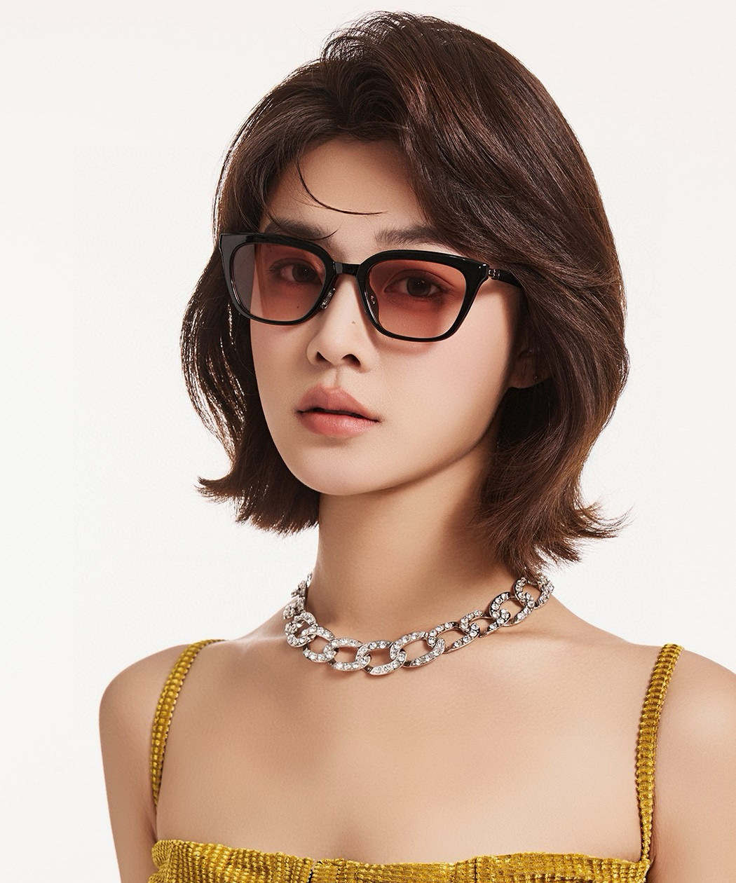 🔺 【GUCCI】2025开春新款 潮流爆款 时尚折叠方框尼龙偏光太阳镜 高品质 佩戴舒适 网红潮款墨镜