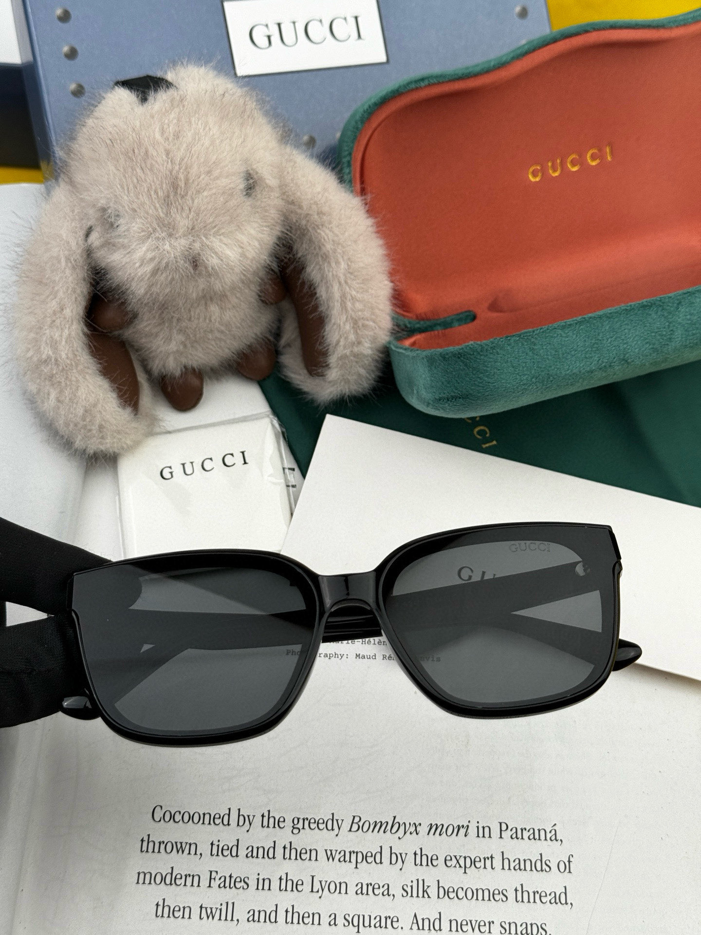 🔺 【GUCCI】2025开春新款 潮流爆款 时尚方框偏光太阳镜 高品质 佩戴舒适 网红潮款墨镜 女士高
