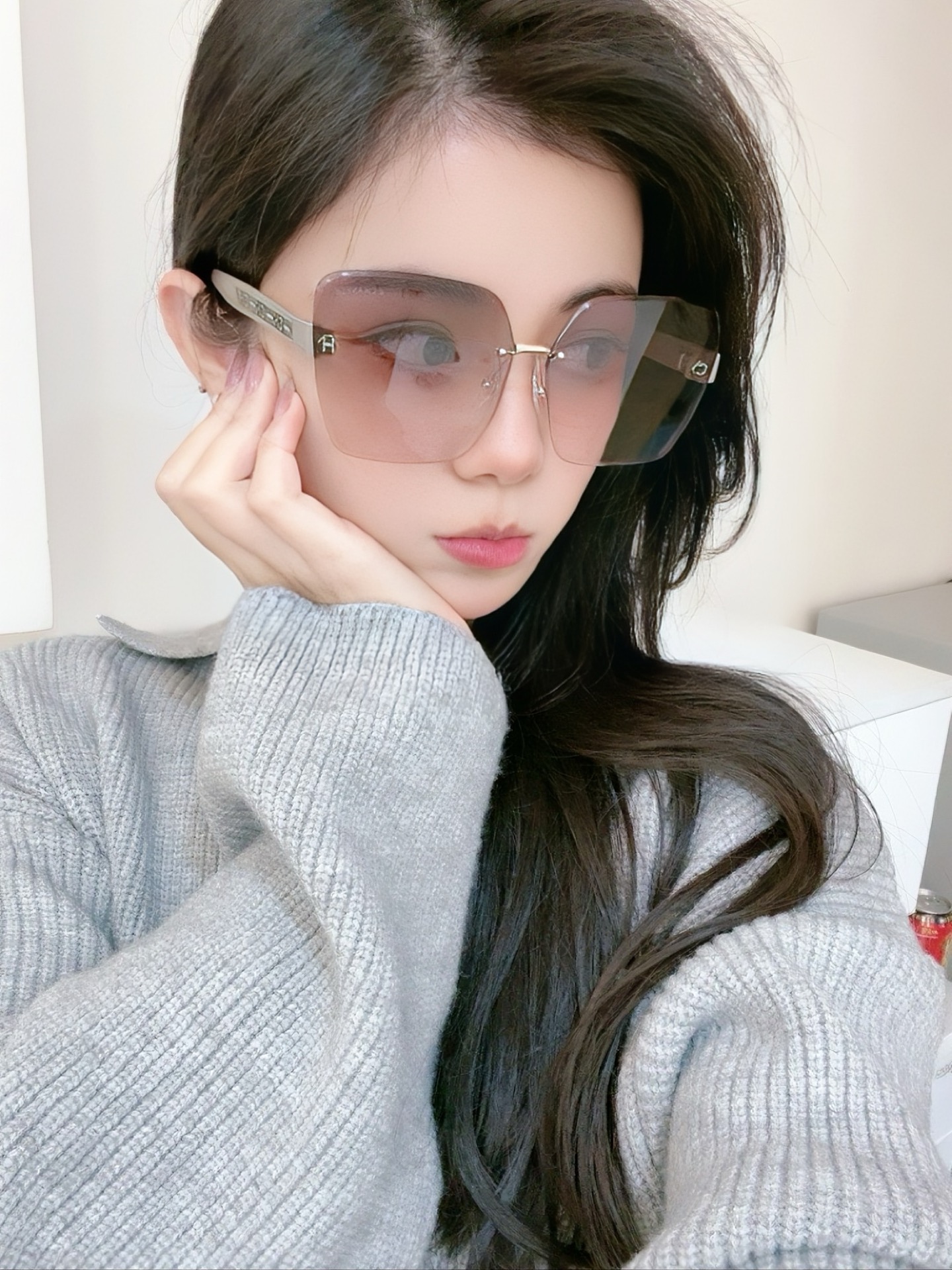🔺 【香奈儿】2025开春新款 潮流爆款 时尚方框太阳镜 高品质 佩戴舒适 网红潮款墨镜 女士高清加厚偏