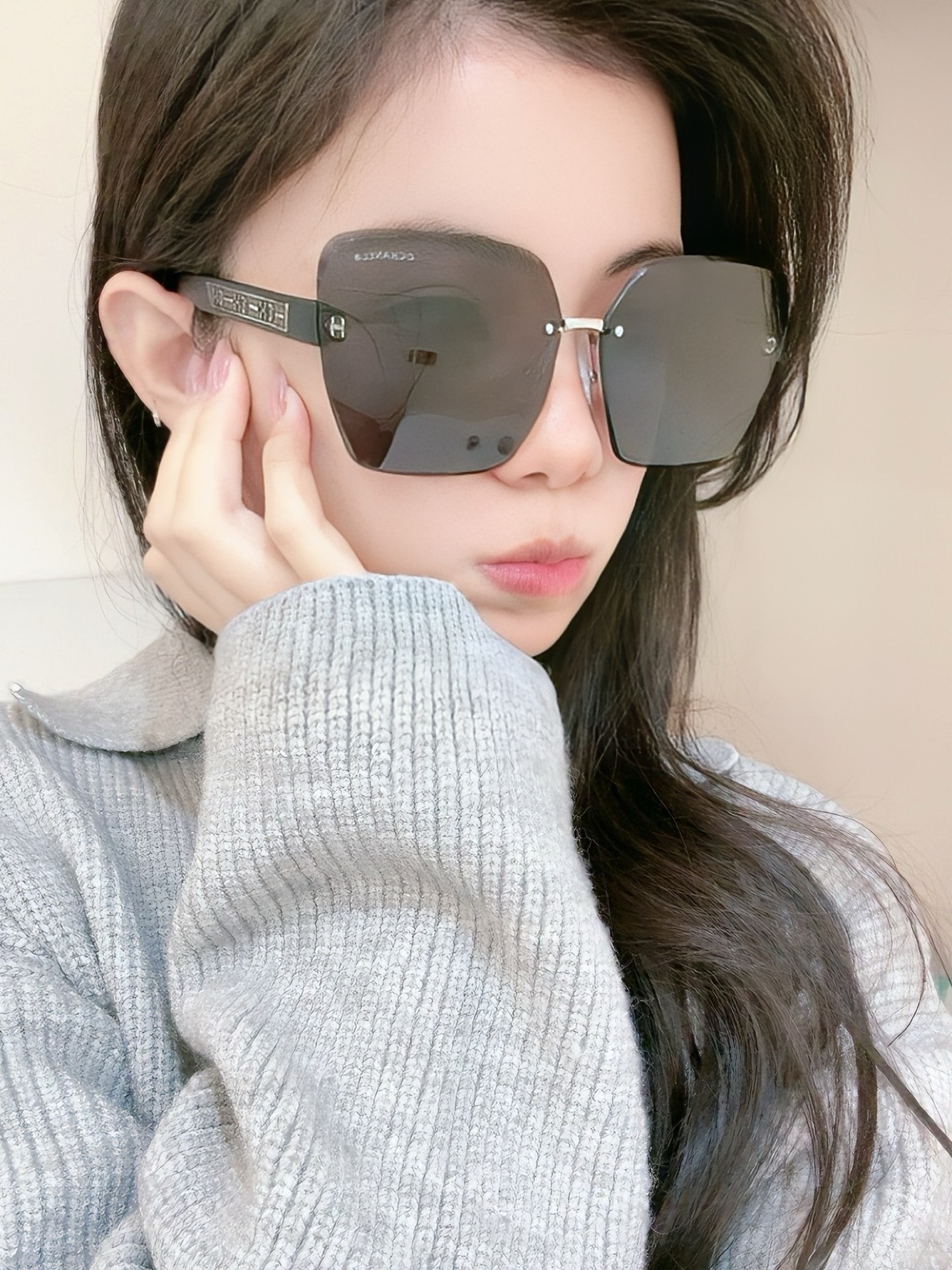 🔺 【香奈儿】2025开春新款 潮流爆款 时尚方框太阳镜 高品质 佩戴舒适 网红潮款墨镜 女士高清加厚偏