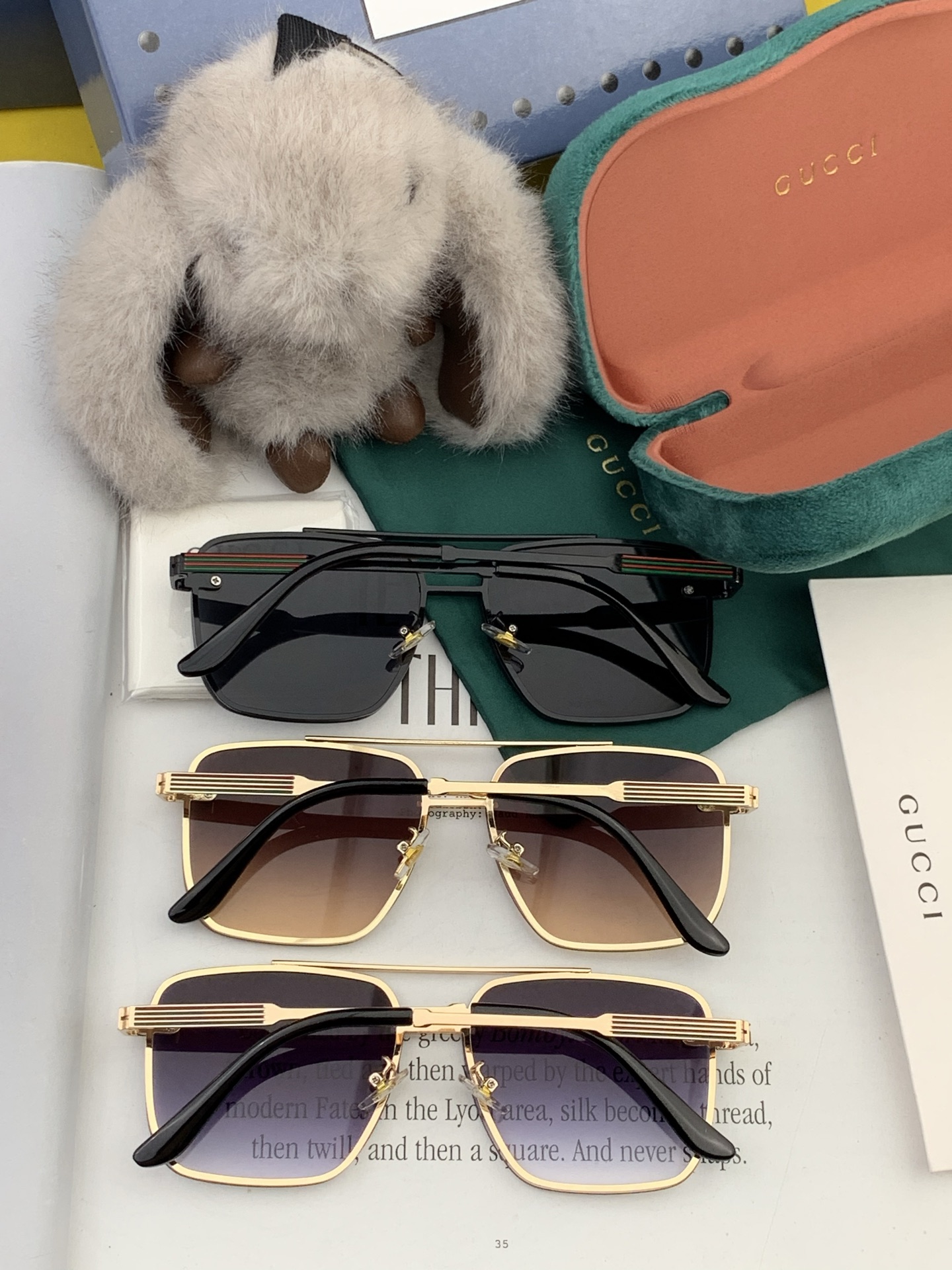   Gucci 。  高品质男女款墨镜   。蛤蟆镜 开车钓鱼都可 。百搭显瘦墨镜韩版男士飞行员大框司机