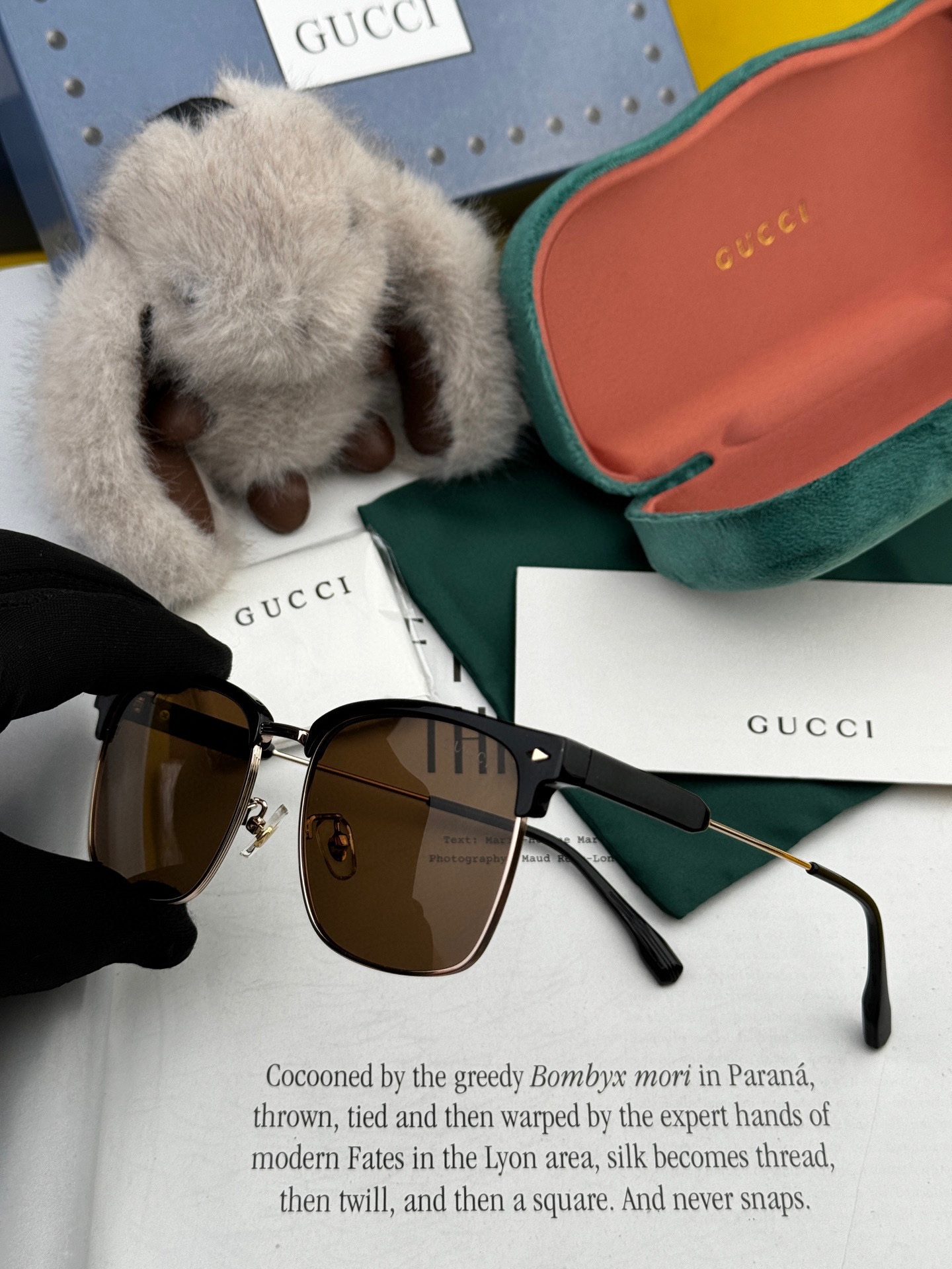  🔺 【GUCCI-偏光太阳镜】2025开春新款 潮流爆款 时尚方框偏光太阳镜 高品质 佩戴舒适 网红潮
